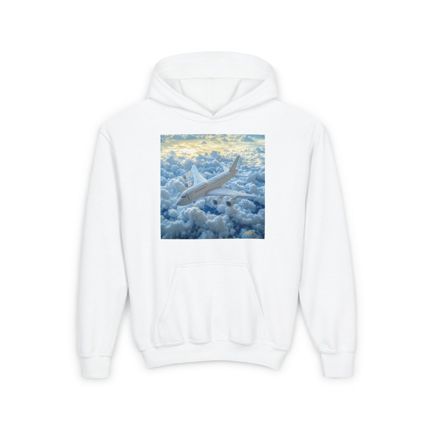 Frequent Flyer Miles Series Print #10 Youth Heavy Blend Hooded Sweatshirt