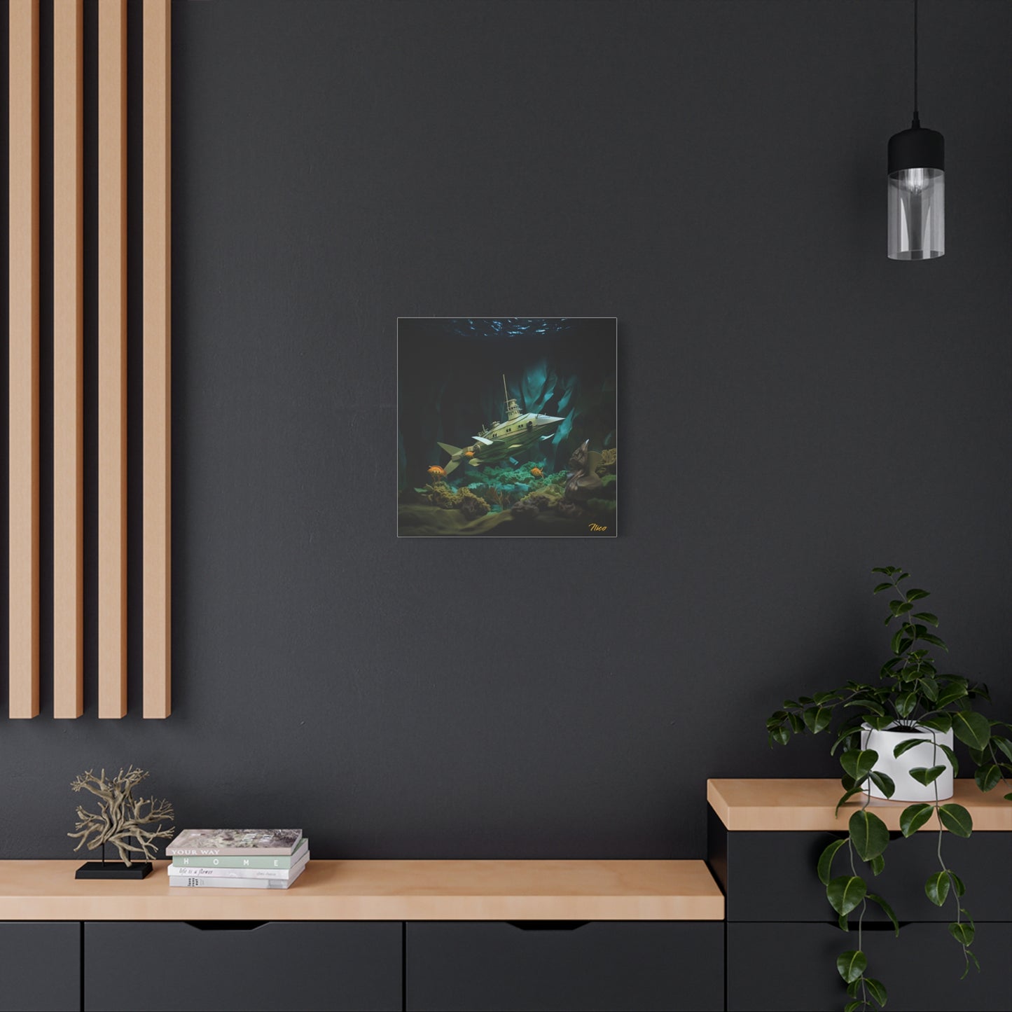 20,000 Leagues Under The Sea Series Print #8 - Streched Matte Canvas Print, 1.25" Thick