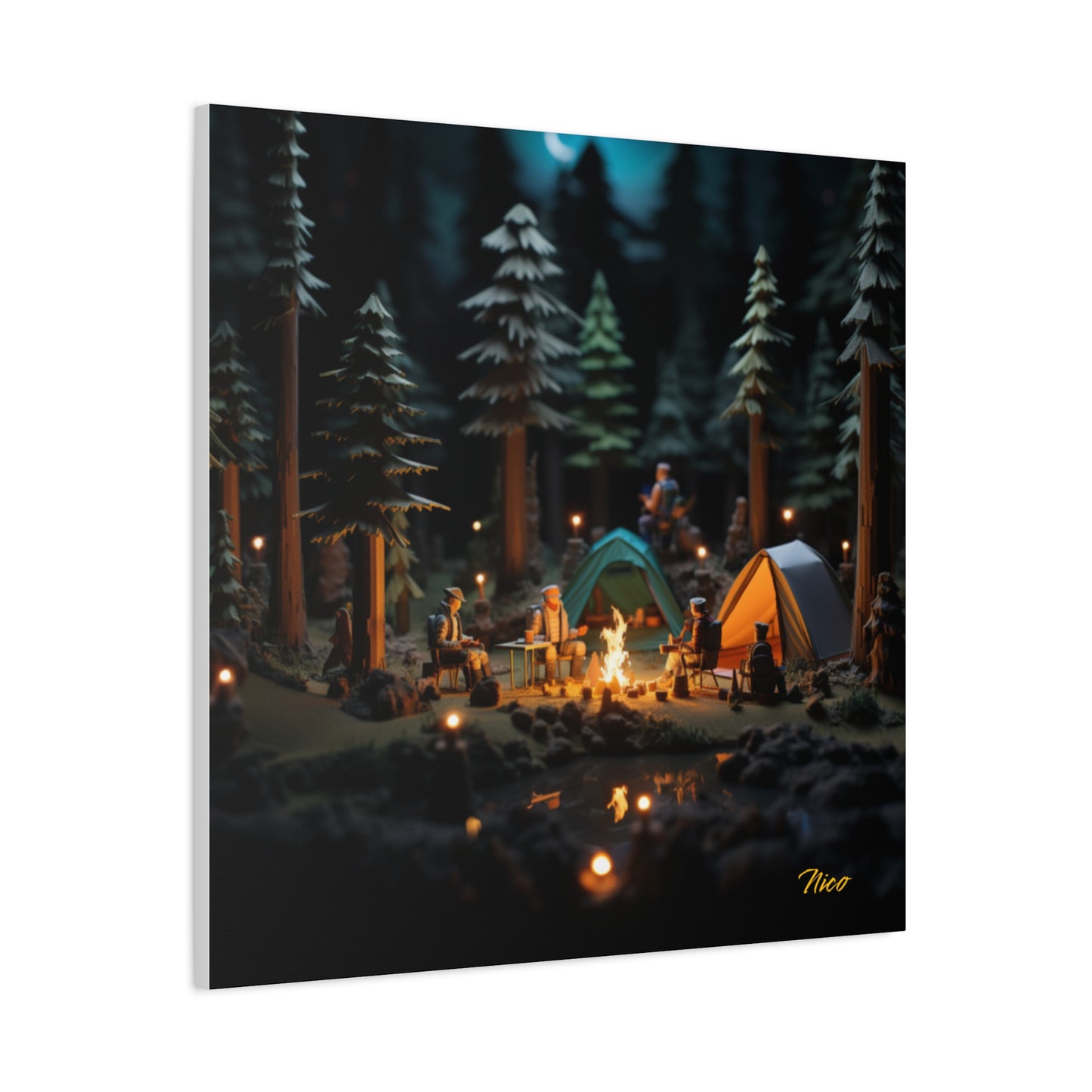 Under The Starry Skies Series Print #3 - Streched Matte Canvas Print, 1.25" Thick