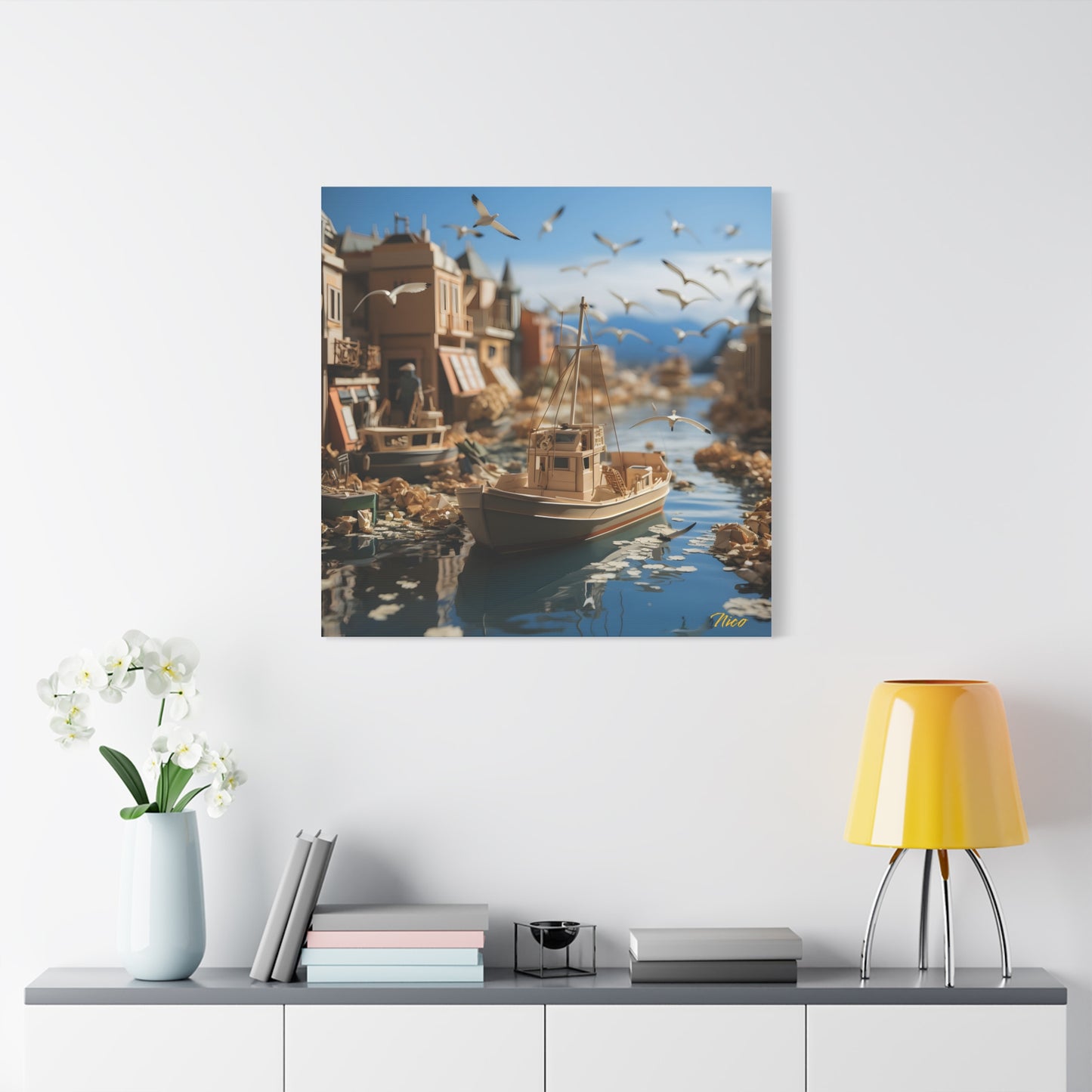 On The Docks By The Bay Series Print #3 - Streched Matte Canvas Print, 1.25" Thick