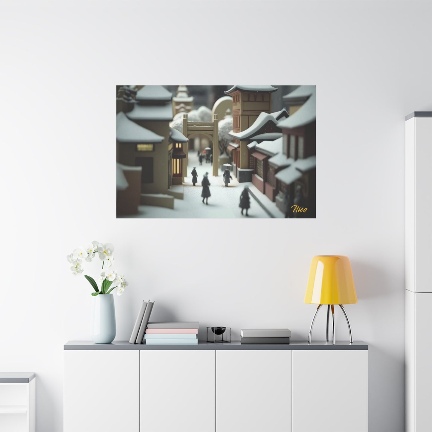 I Wish It Would Snow Series Print #9 - Streched Matte Extended Canvas Print, 1.25" Thick