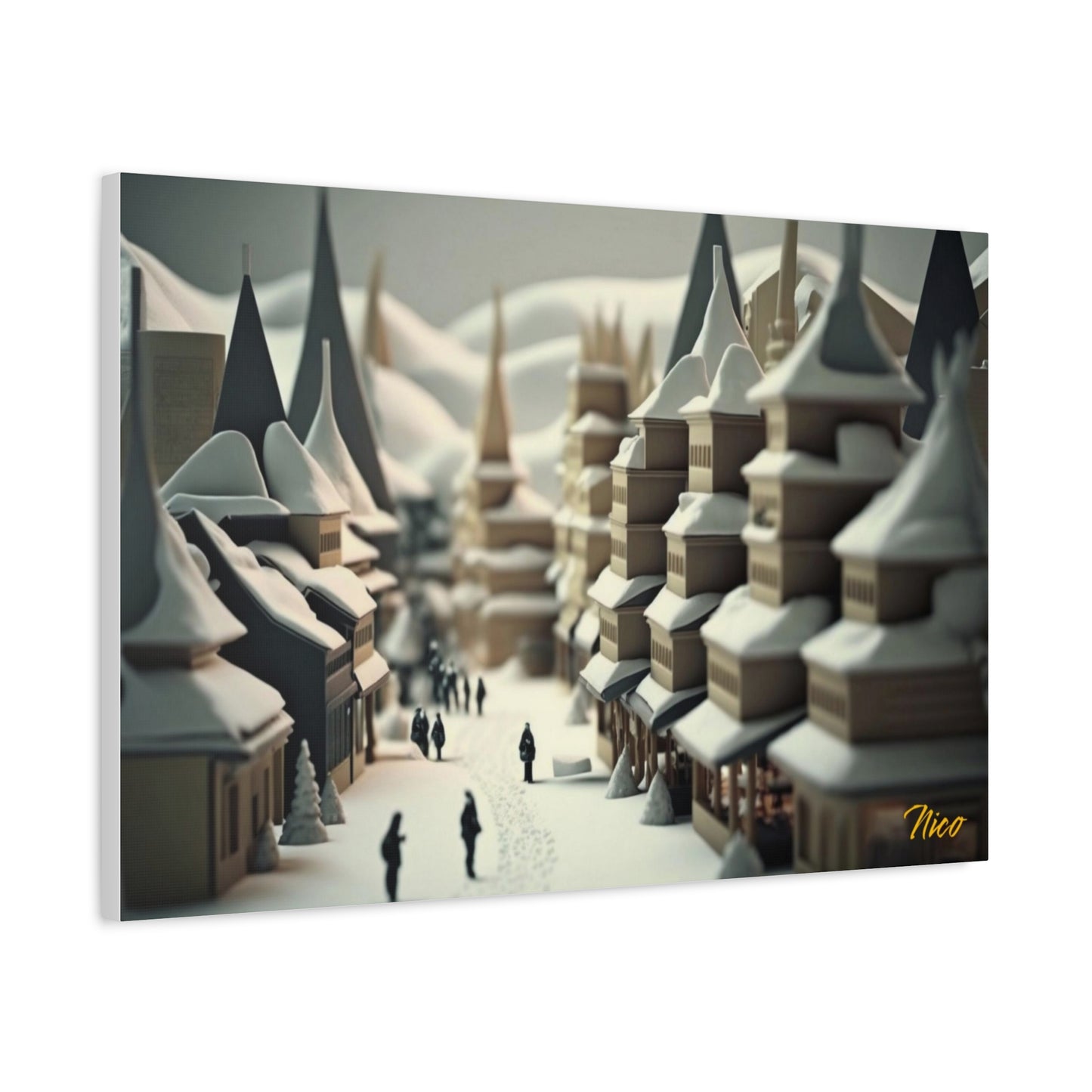 I Wish It Would Snow Series Print #1 - Streched Matte Extended Canvas Print, 1.25" Thick