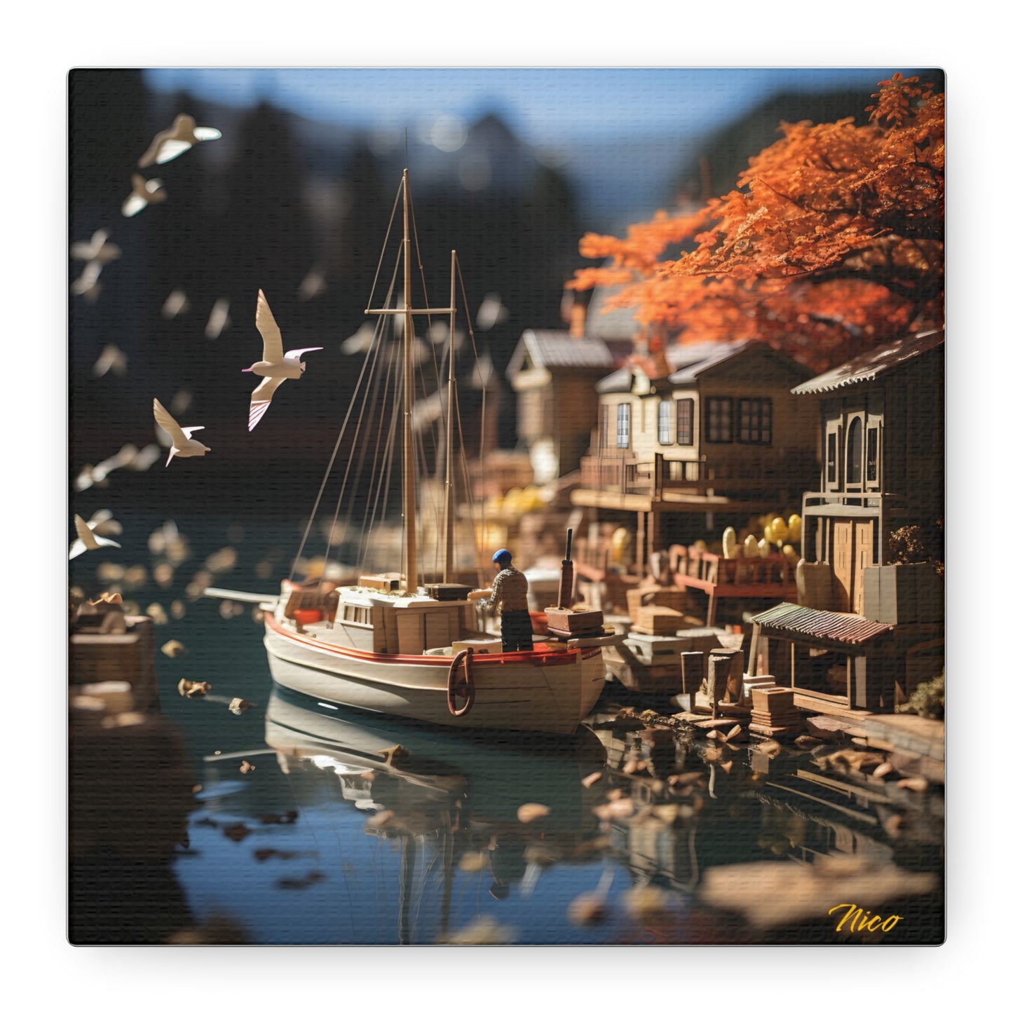 On The Docks By The Bay Series Print #1 - Streched Matte Canvas Print, 1.25" Thick