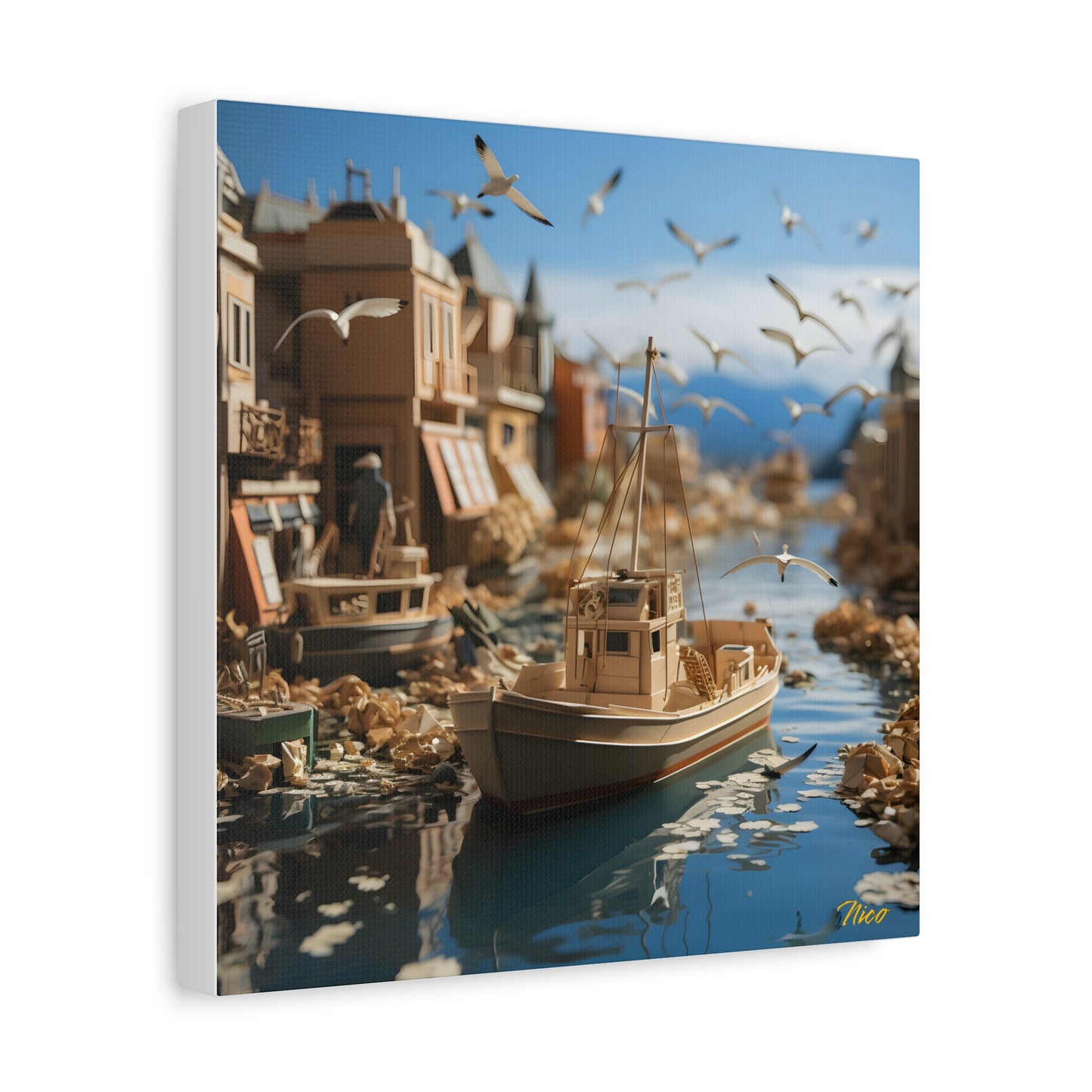 On The Docks By The Bay Series Print #3 - Streched Matte Canvas Print, 1.25" Thick