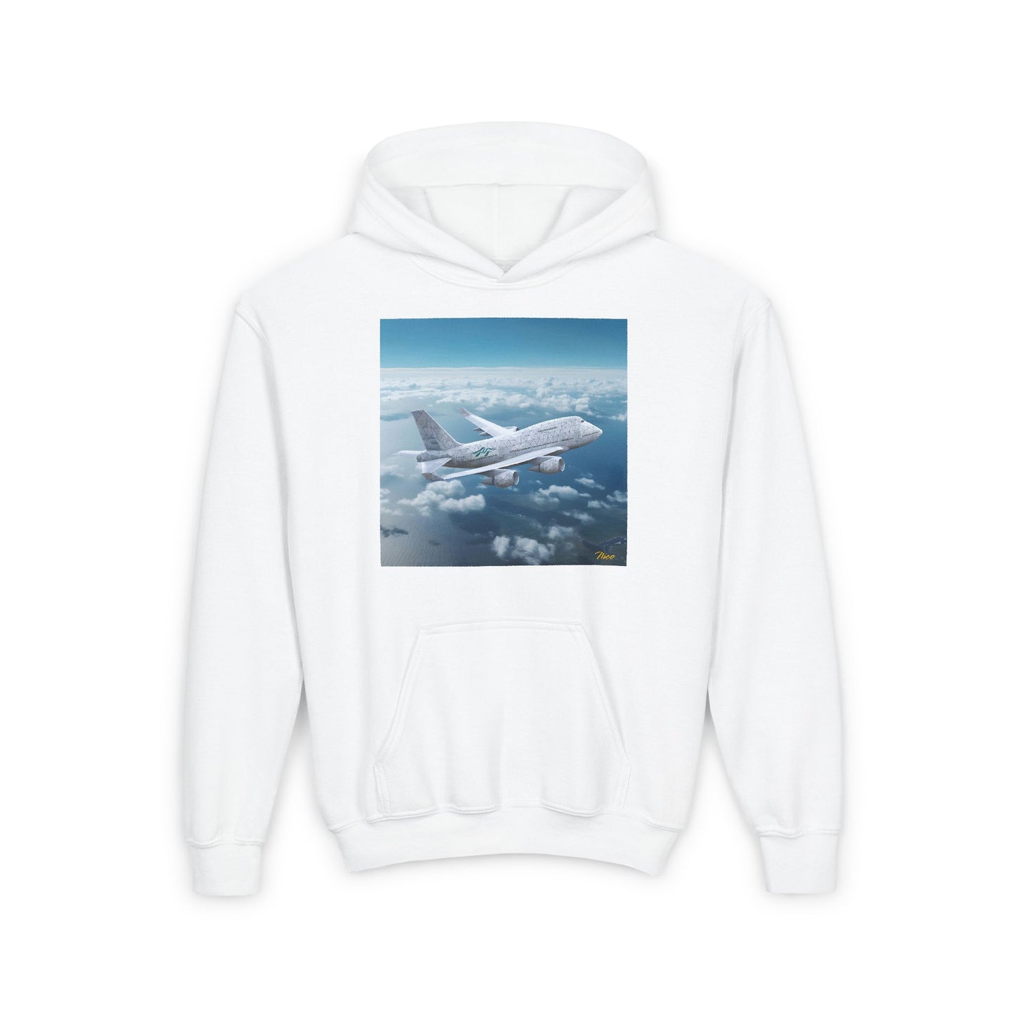 Frequent Flyer Miles Series Print #3 Youth Heavy Blend Hooded Sweatshirt