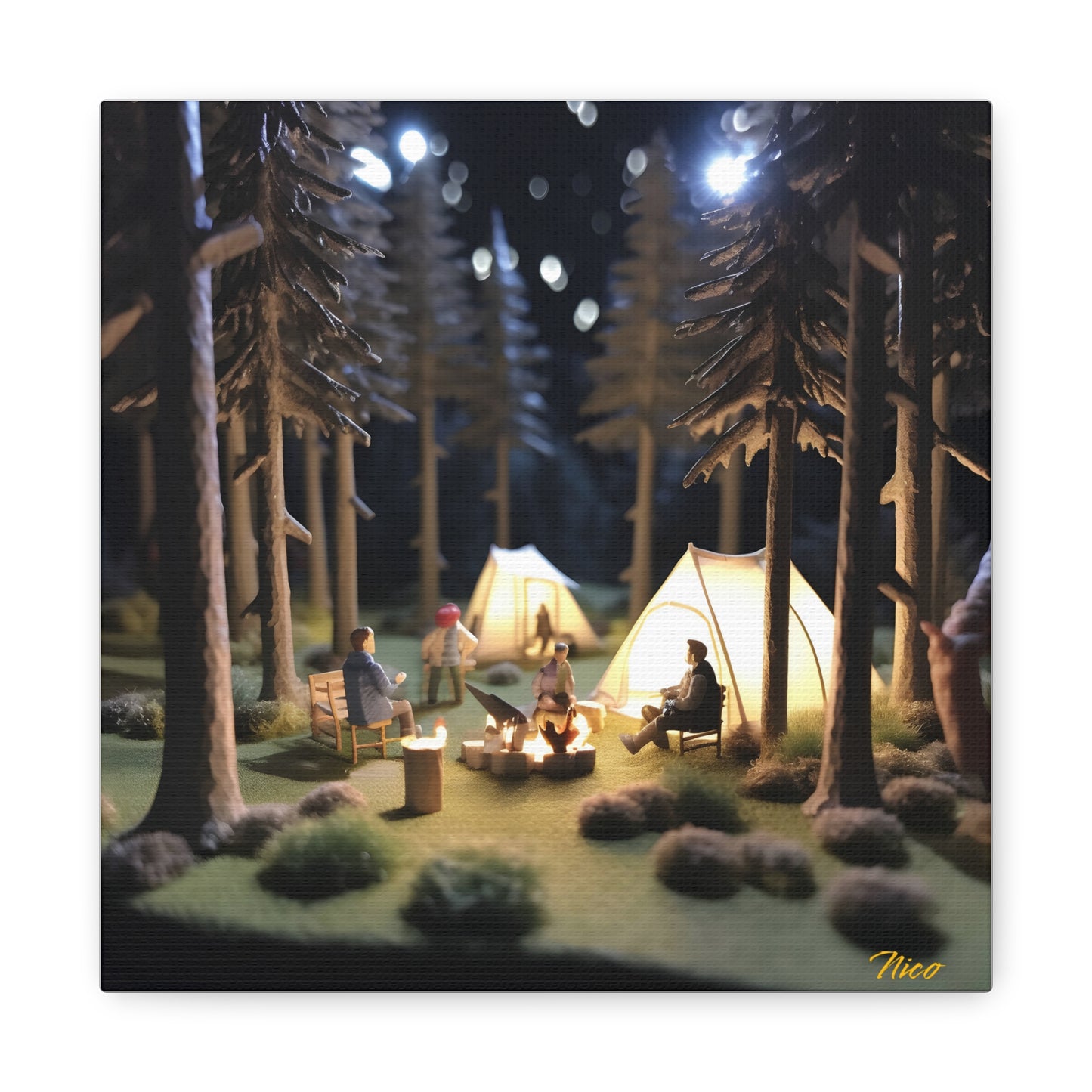 Under The Starry Skies Series Print #7 - Streched Matte Canvas Print, 1.25" Thick