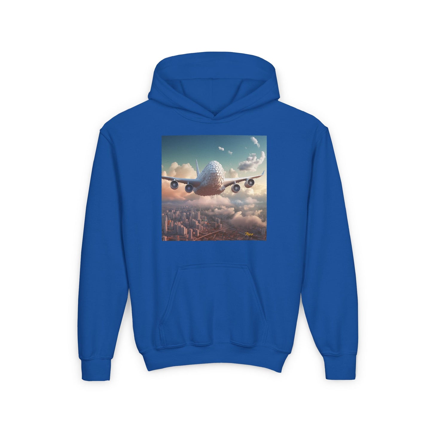 Frequent Flyer Miles Series Print #1 Youth Heavy Blend Hooded Sweatshirt