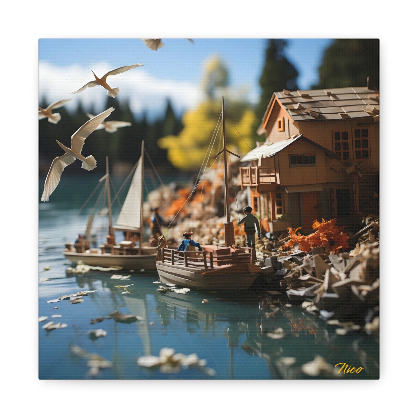 On The Docks By The Bay Series Print #8 - Streched Matte Canvas Print, 1.25" Thick