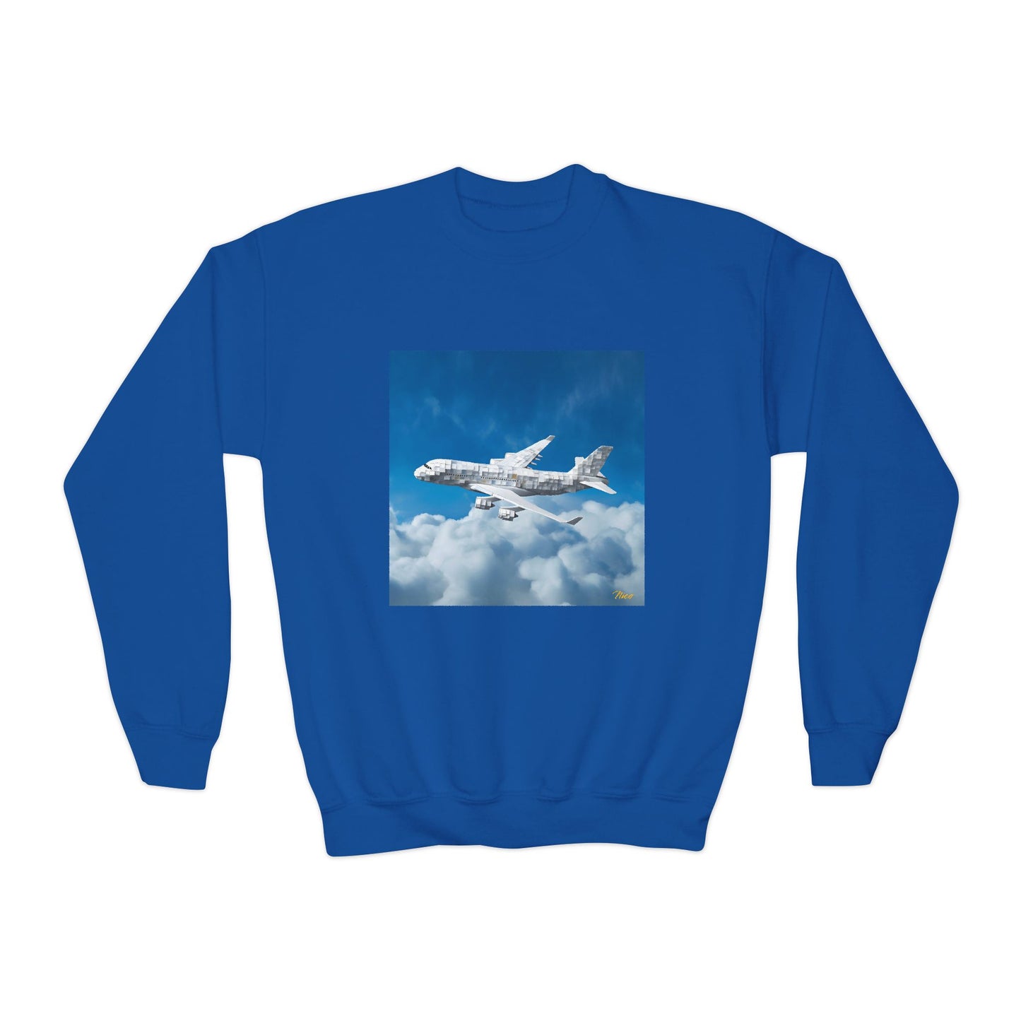 Frequent Flyer Miles Series Print #5 Youth Crewneck Sweatshirt