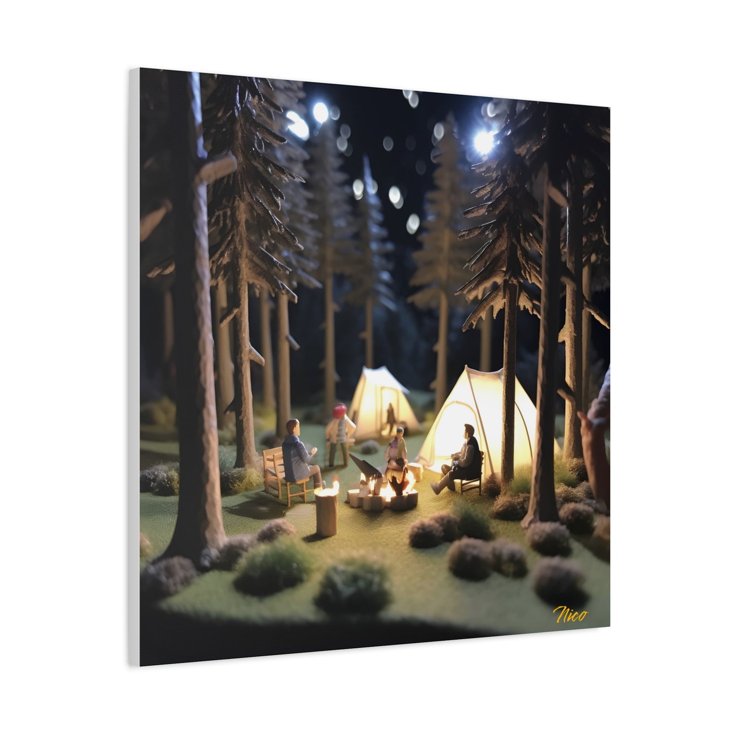 Under The Starry Skies Series Print #7 - Streched Matte Canvas Print, 1.25" Thick