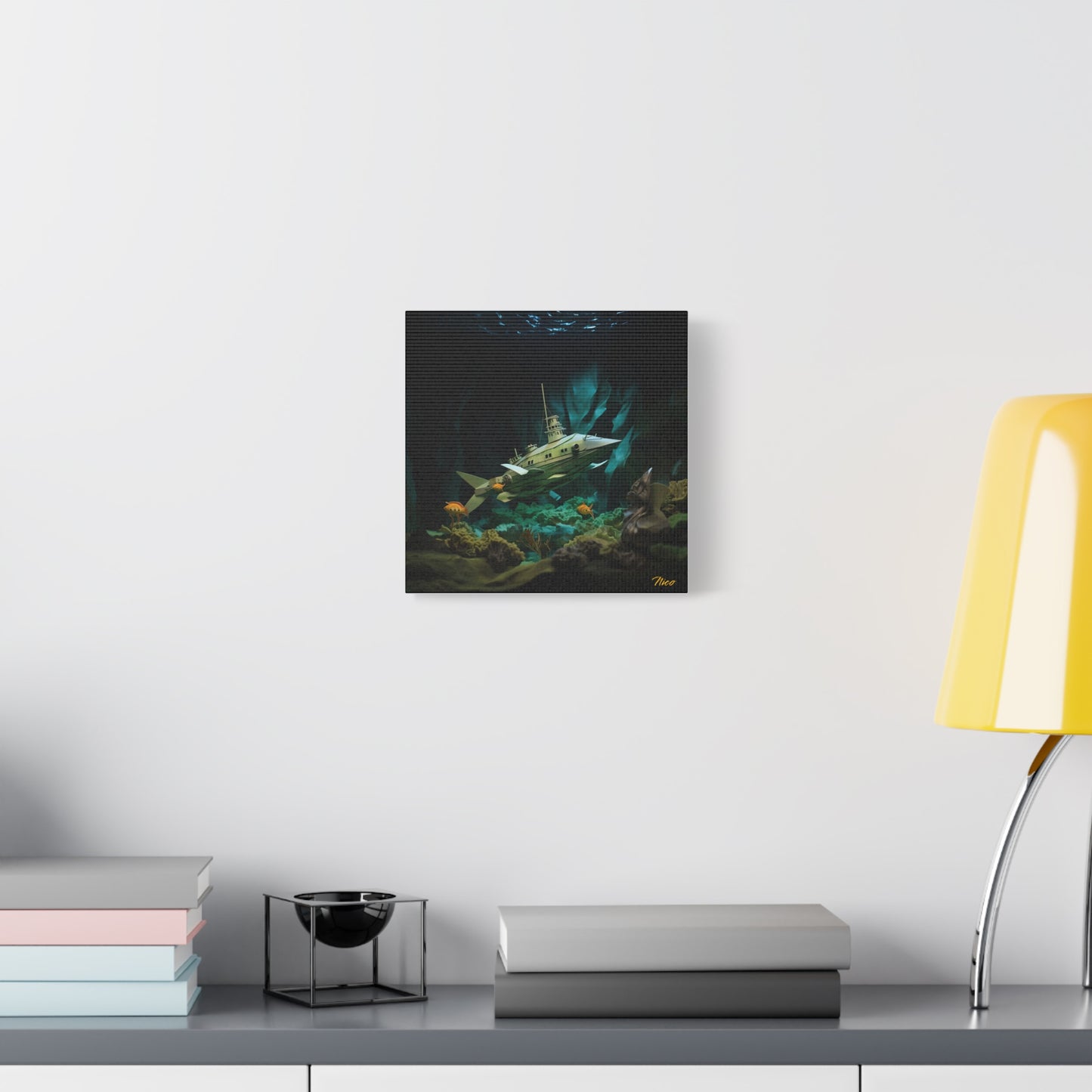 20,000 Leagues Under The Sea Series Print #8 - Streched Matte Canvas Print, 1.25" Thick