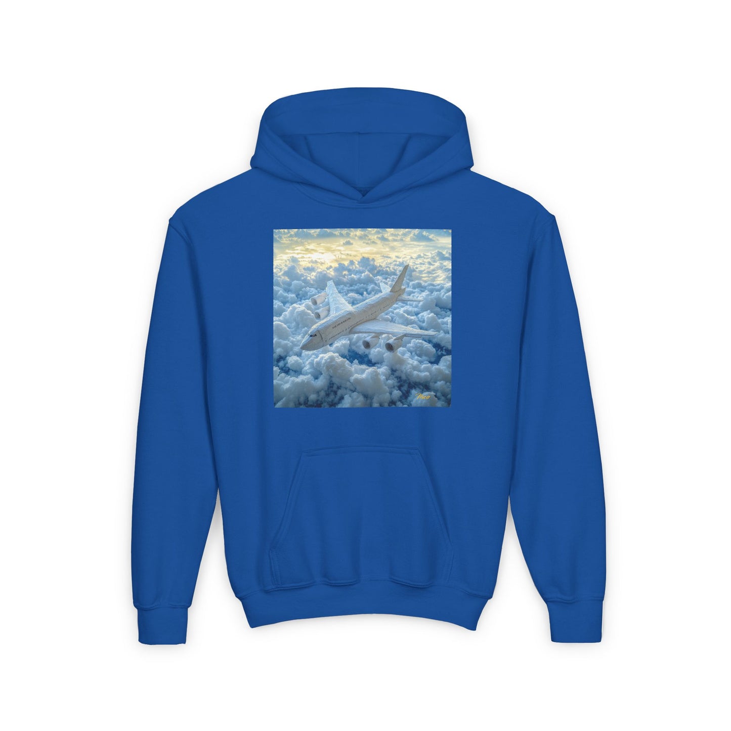Frequent Flyer Miles Series Print #10 Youth Heavy Blend Hooded Sweatshirt