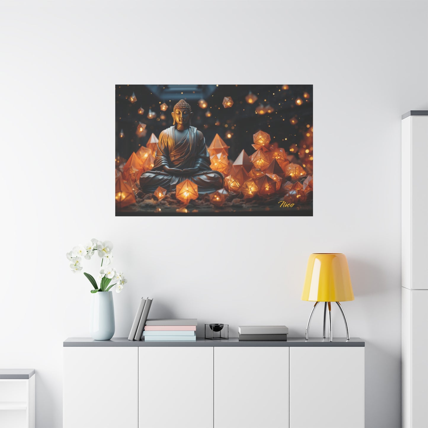 Ascending Buddha Series Print #10 - Streched Matte Canvas Print, 1.25" Thick