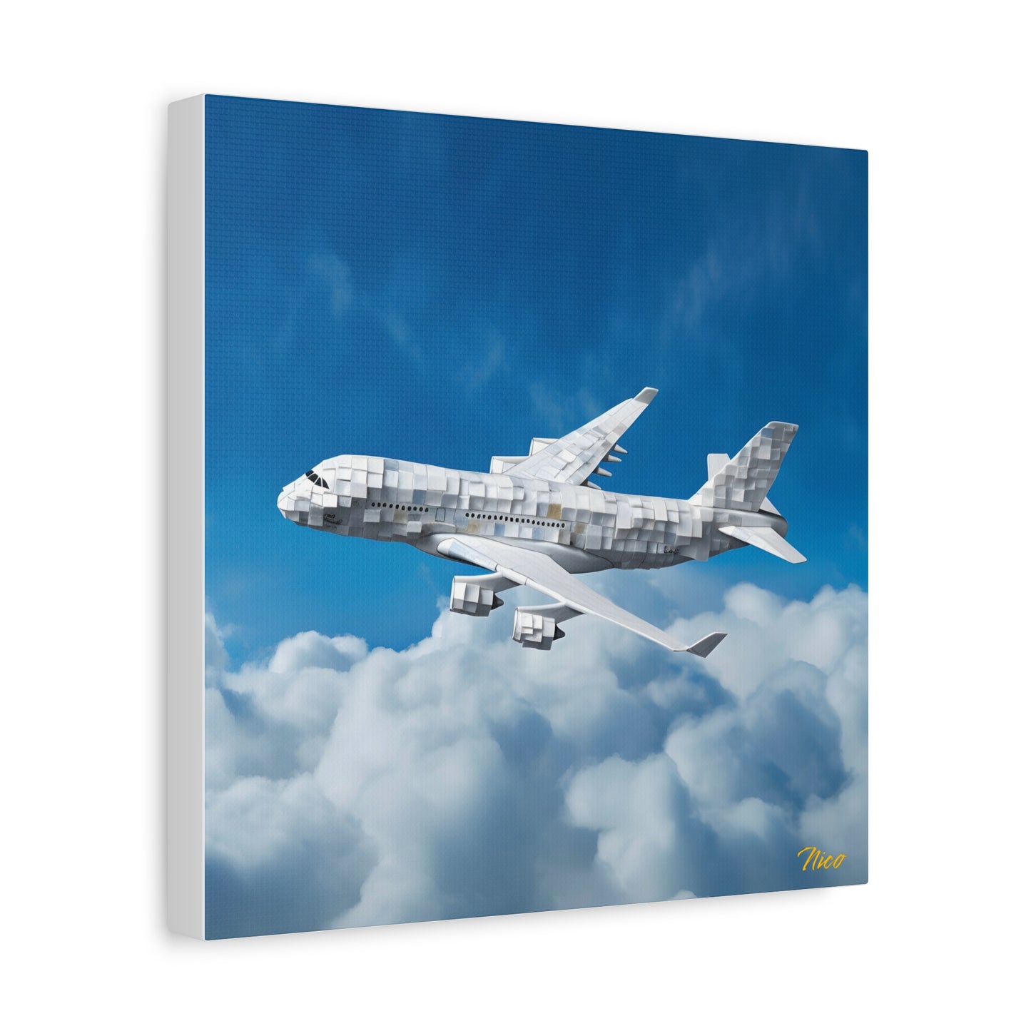 Frequent Flyer Miles Series Print #5 - Streched Matte Canvas Print, 1.25" Thick