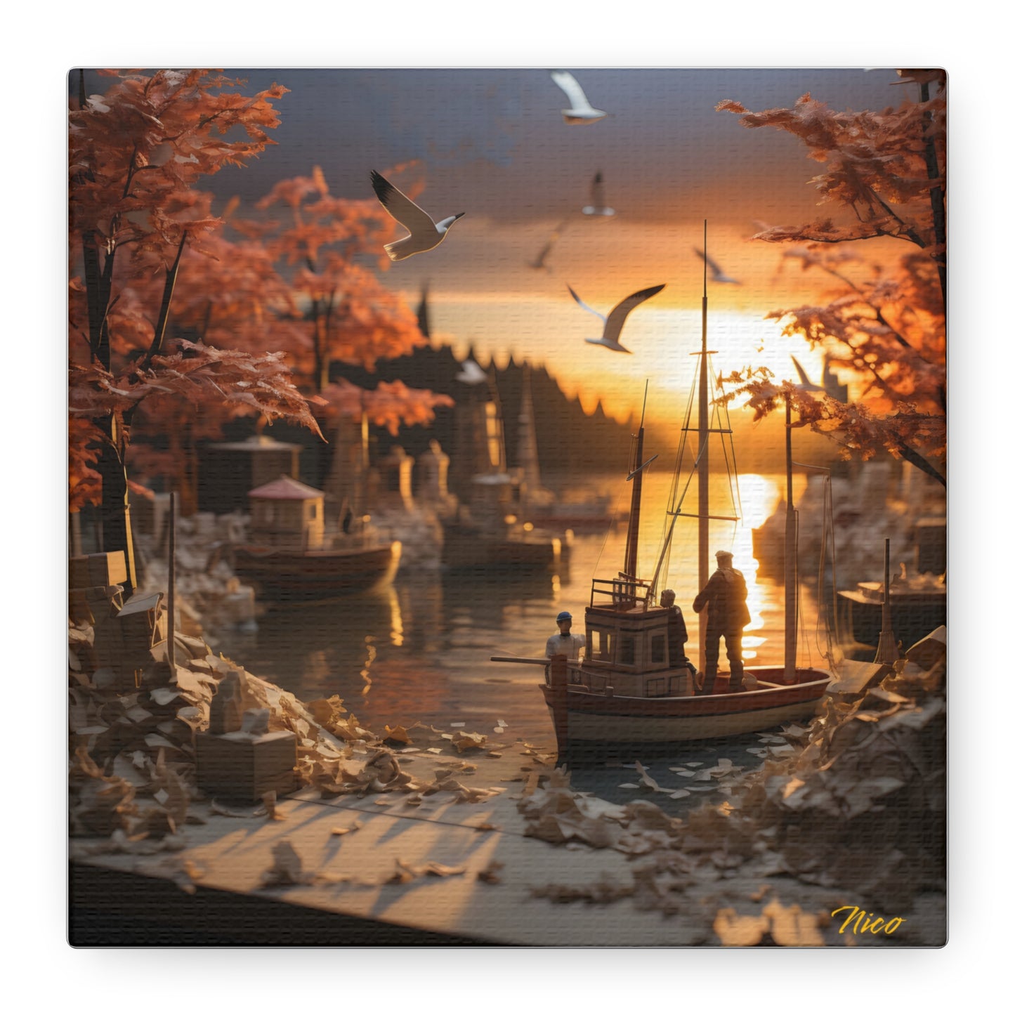 On The Docks By The Bay Series Print #2 - Streched Matte Canvas Print, 1.25" Thick