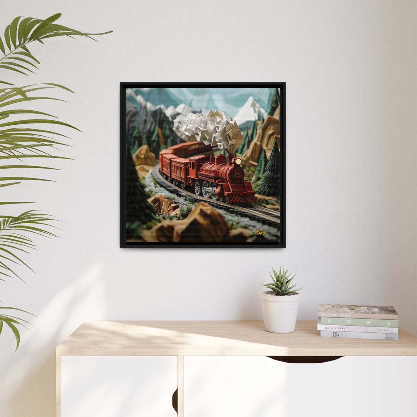 Orient Express Series Print #3 - Black Framed Canvas Print