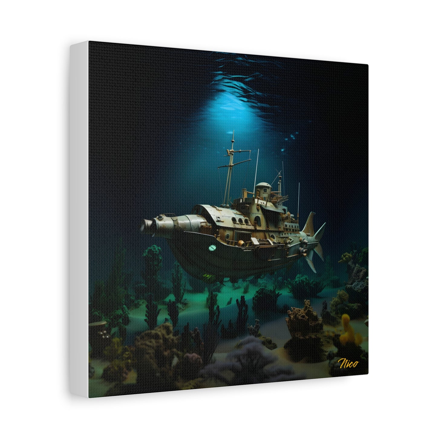 20,000 Leagues Under The Sea Series Print #7 - Streched Matte Canvas Print, 1.25" Thick