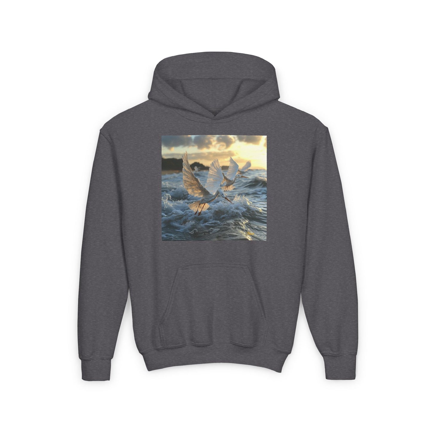 By The Seaside Series Print #10 Youth Heavy Blend Hooded Sweatshirt