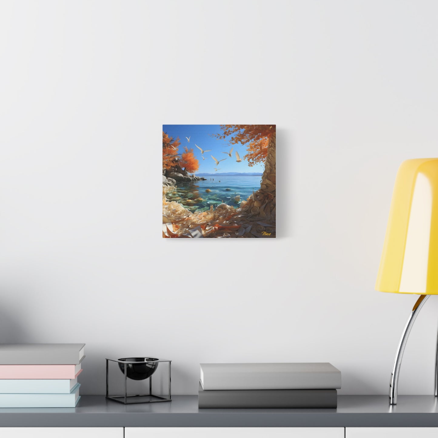 Atop The Mountain Lakeshore Series Print #9 - Streched Matte Canvas Print, 1.25" Thick