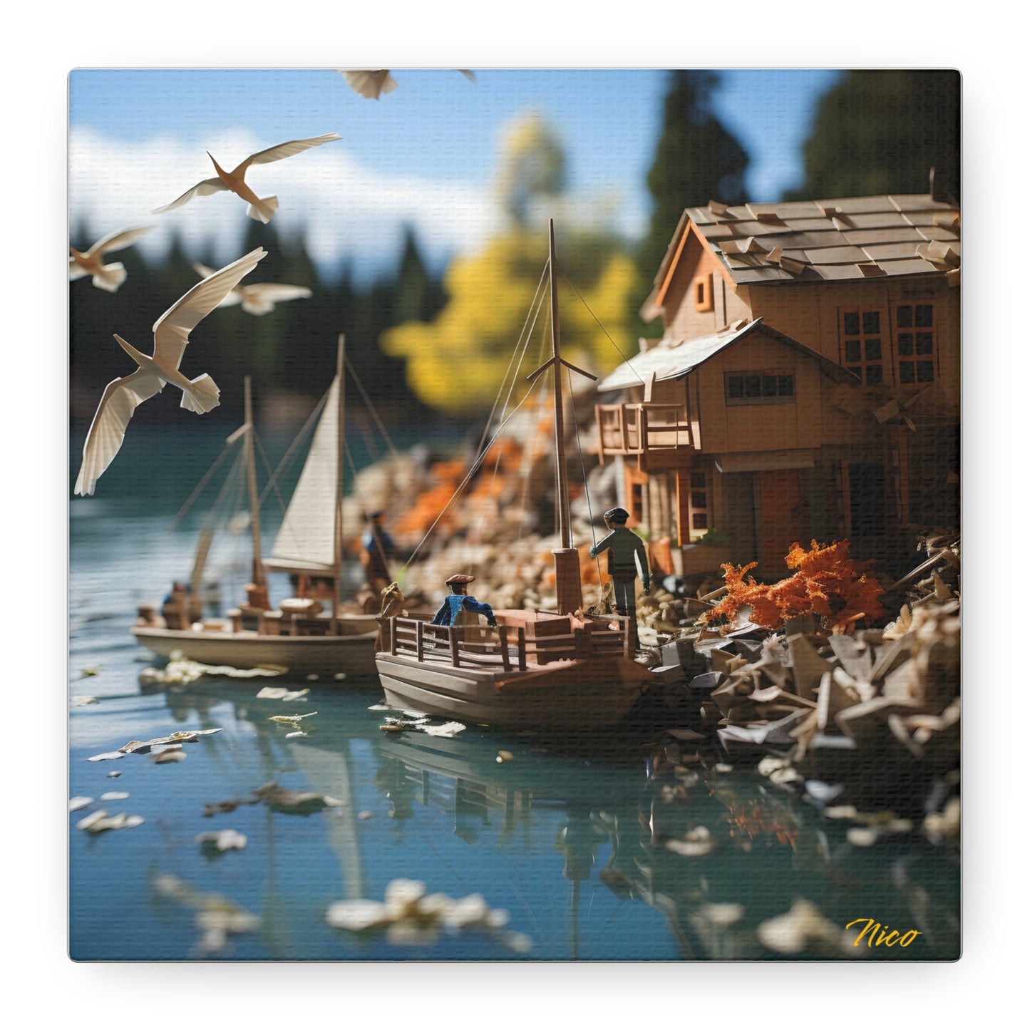 On The Docks By The Bay Series Print #8 - Streched Matte Canvas Print, 1.25" Thick