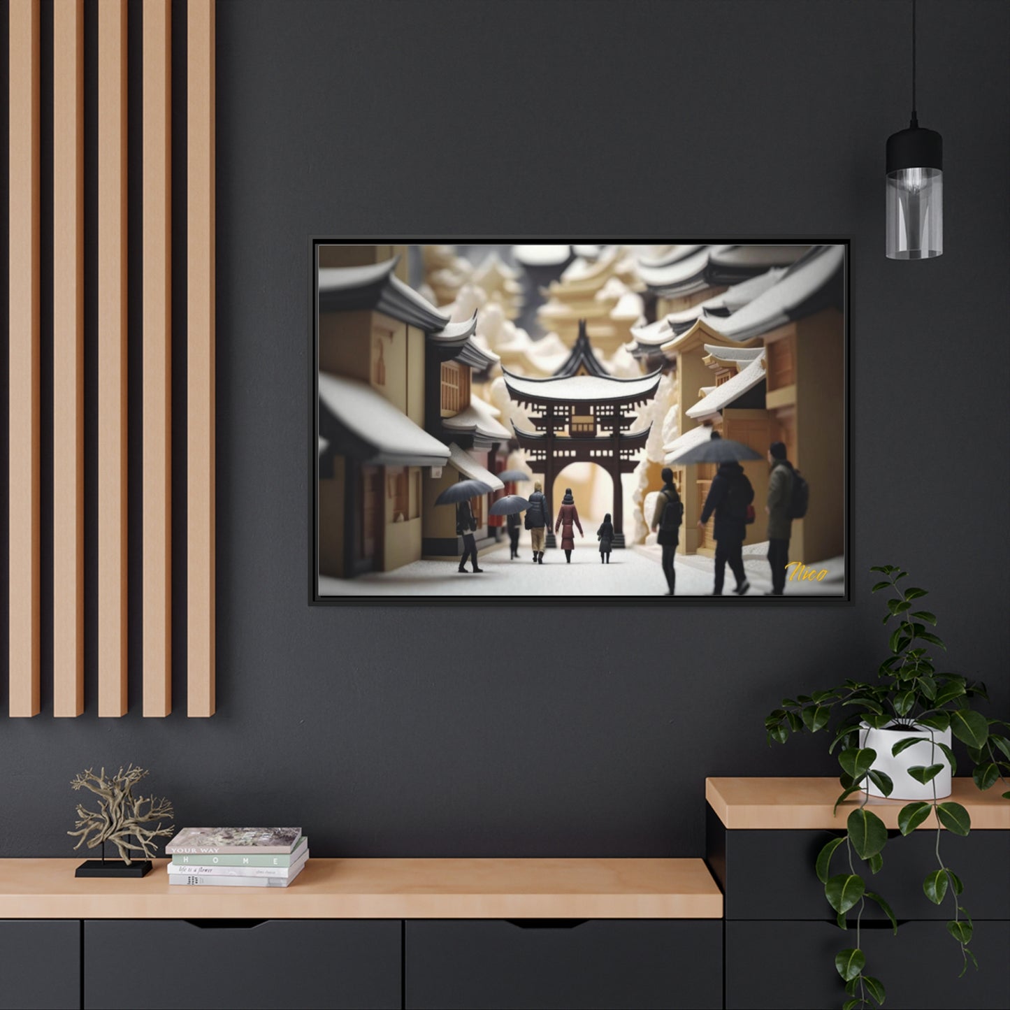 I Wish It Would Snow Series Print #8 - Extended Black Framed Canvas Print