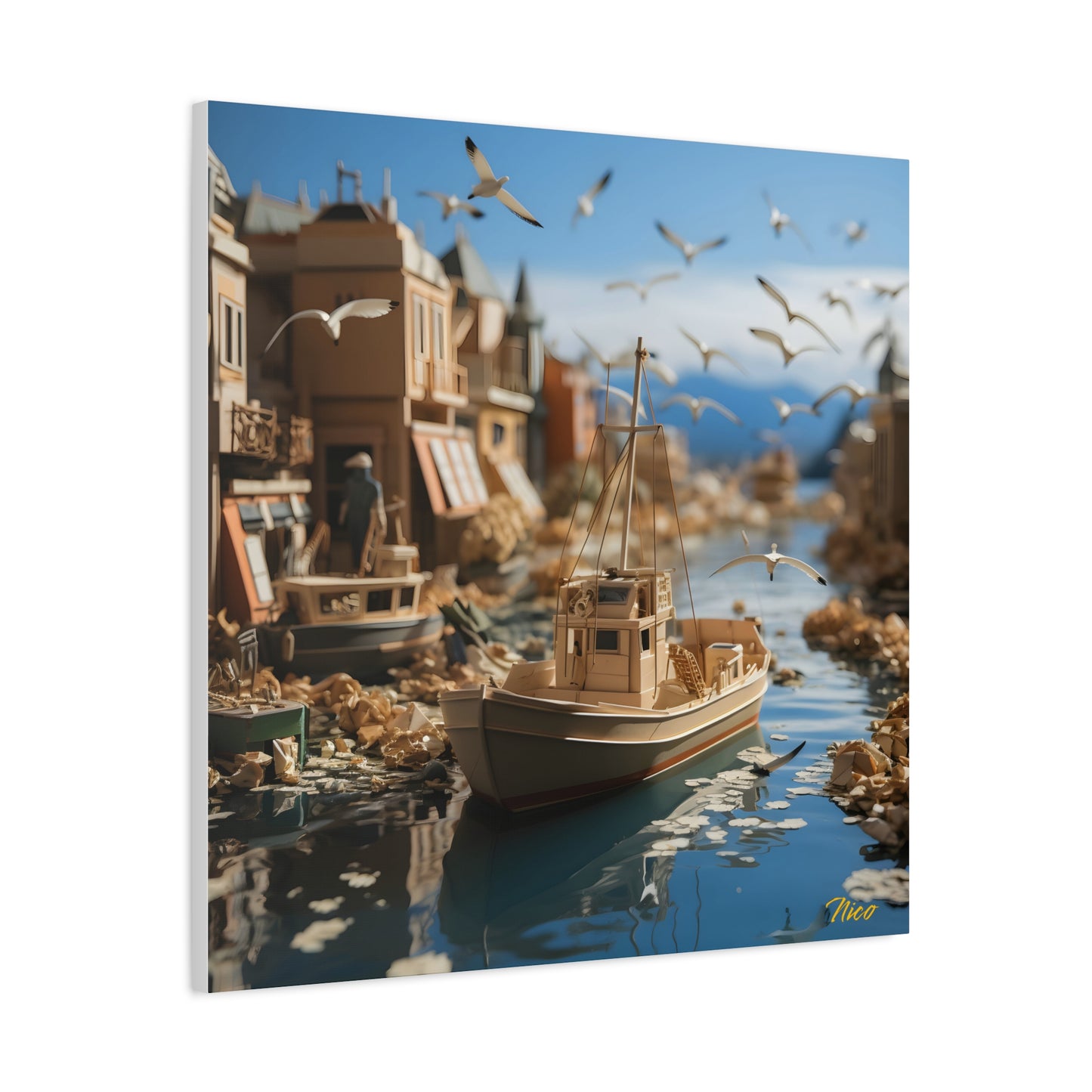 On The Docks By The Bay Series Print #3 - Streched Matte Canvas Print, 1.25" Thick
