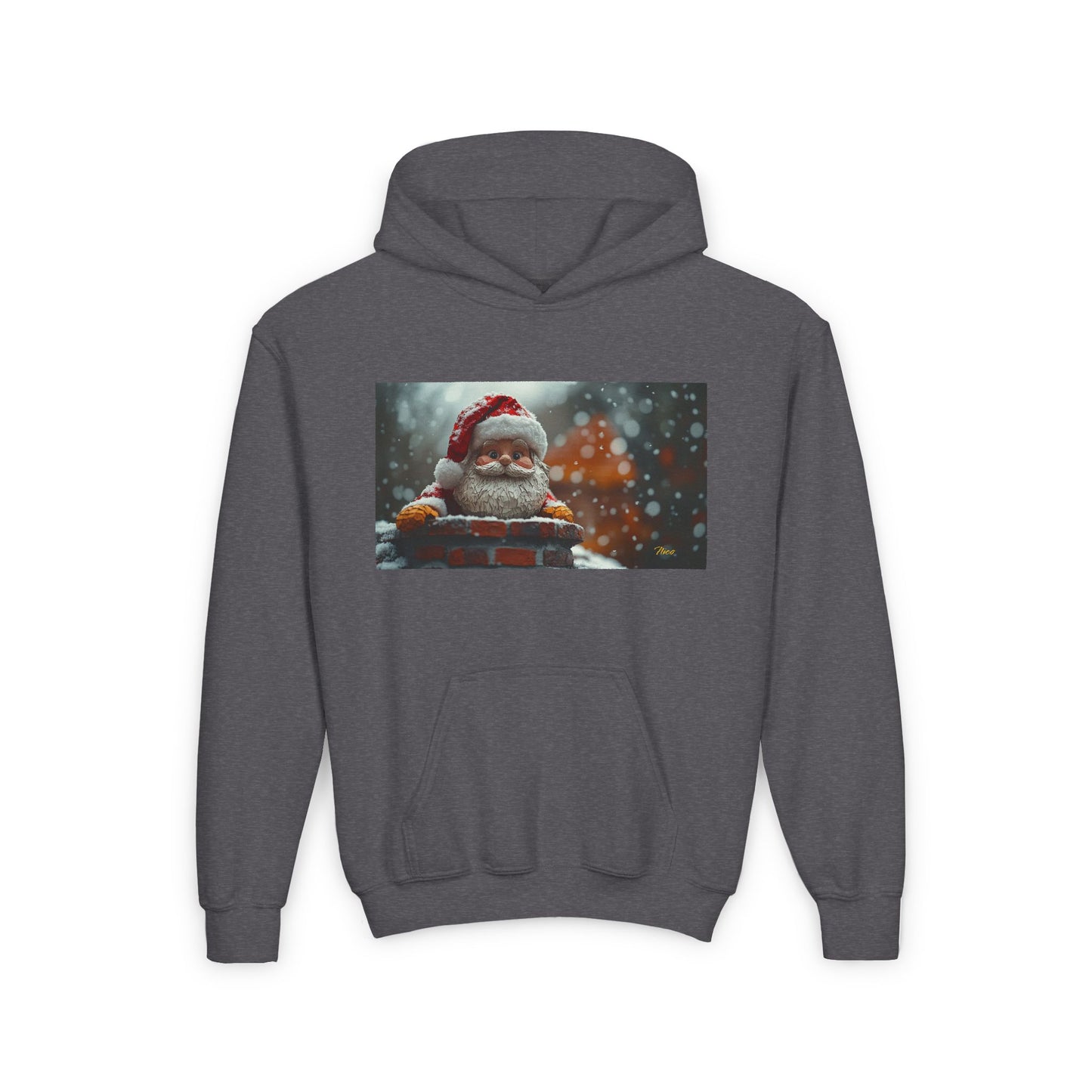 Chirstmas 2024 Series Print #6 Youth Heavy Blend Hooded Sweatshirt