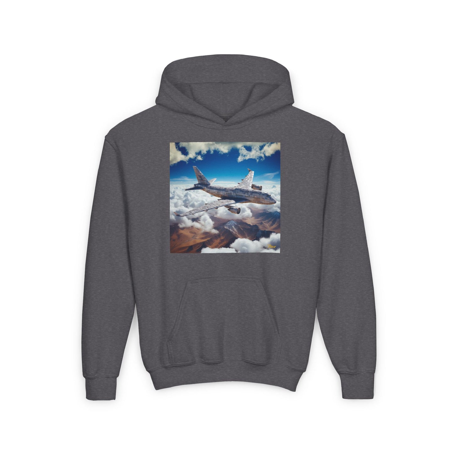 Frequent Flyer Miles Series Print #9 Youth Heavy Blend Hooded Sweatshirt