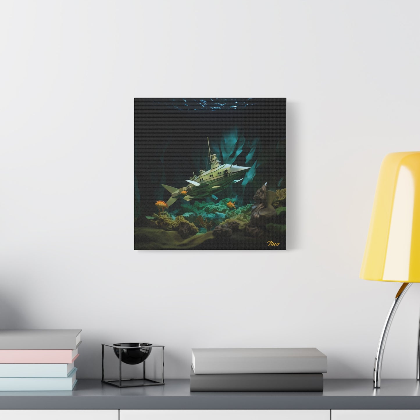 20,000 Leagues Under The Sea Series Print #8 - Streched Matte Canvas Print, 1.25" Thick