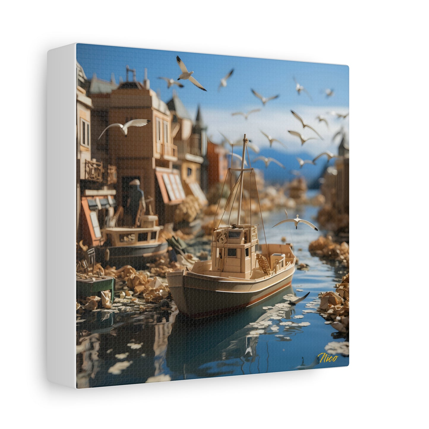 On The Docks By The Bay Series Print #3 - Streched Matte Canvas Print, 1.25" Thick