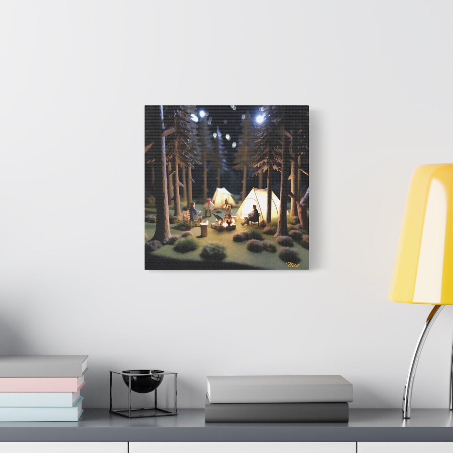 Under The Starry Skies Series Print #7 - Streched Matte Canvas Print, 1.25" Thick