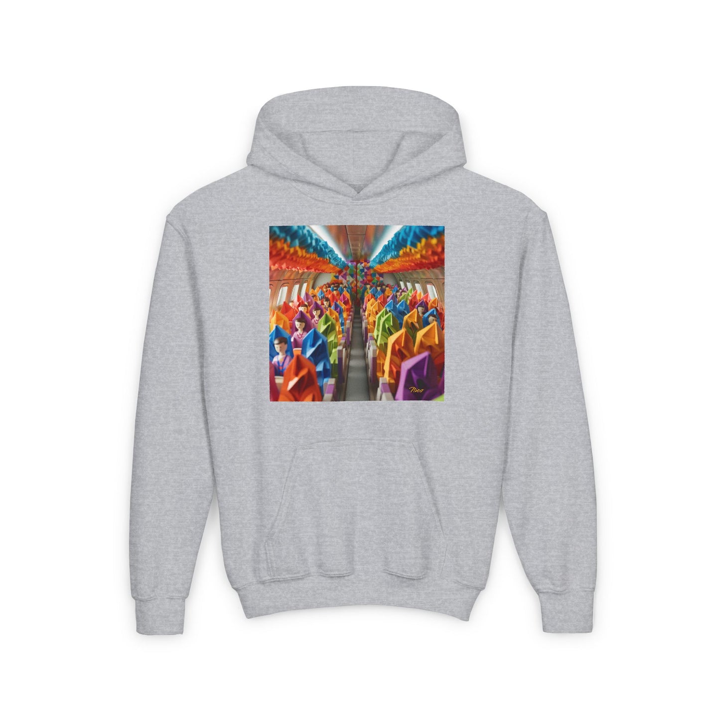 Frequent Flyer Miles Series Print #8 Youth Heavy Blend Hooded Sweatshirt
