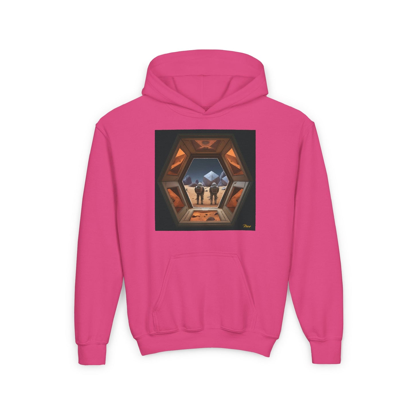 Elons' Dream Series Print #6 Youth Heavy Blend Hooded Sweatshirt