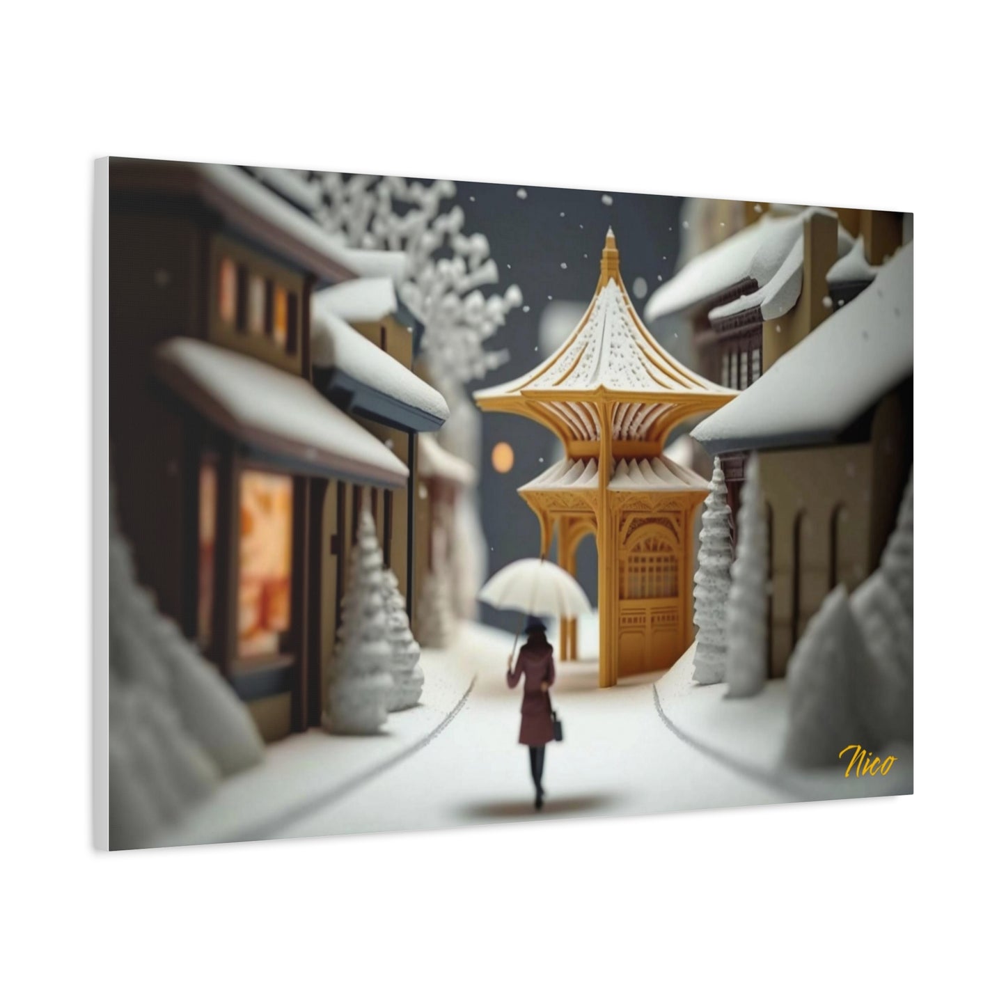 I Wish It Would Snow Series Print #5 - Streched Matte Extended Canvas Print, 1.25" Thick