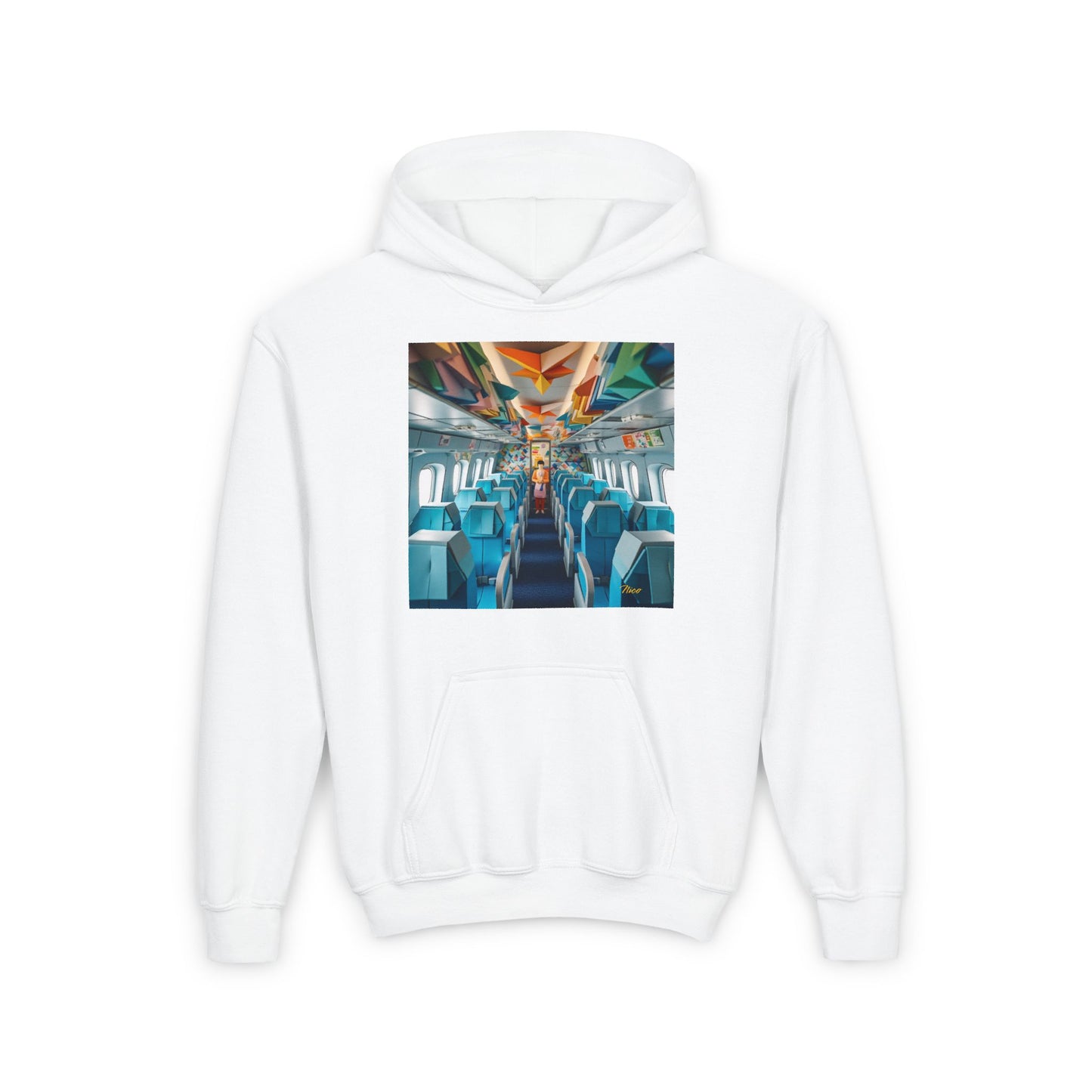 Frequent Flyer Miles Series Print #6 Youth Heavy Blend Hooded Sweatshirt