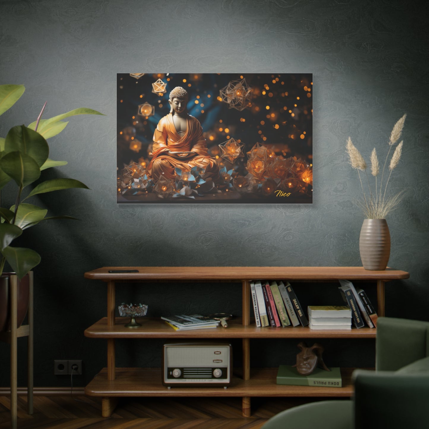 Ascending Buddha Series Print #8 - Streched Matte Canvas Print, 1.25" Thick