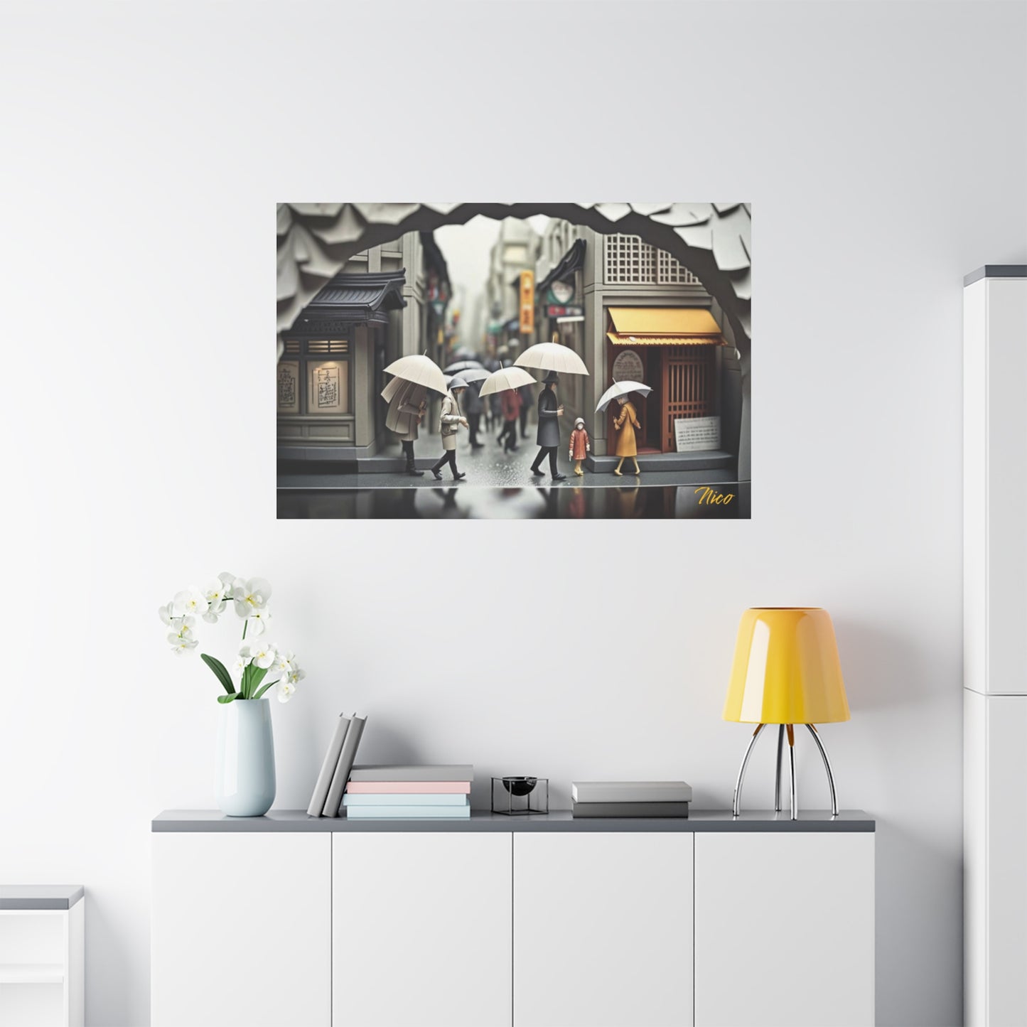 Rainy Days And Mondays Series Print #1 - Streched Matte Extended Canvas Print, 1.25" Thick