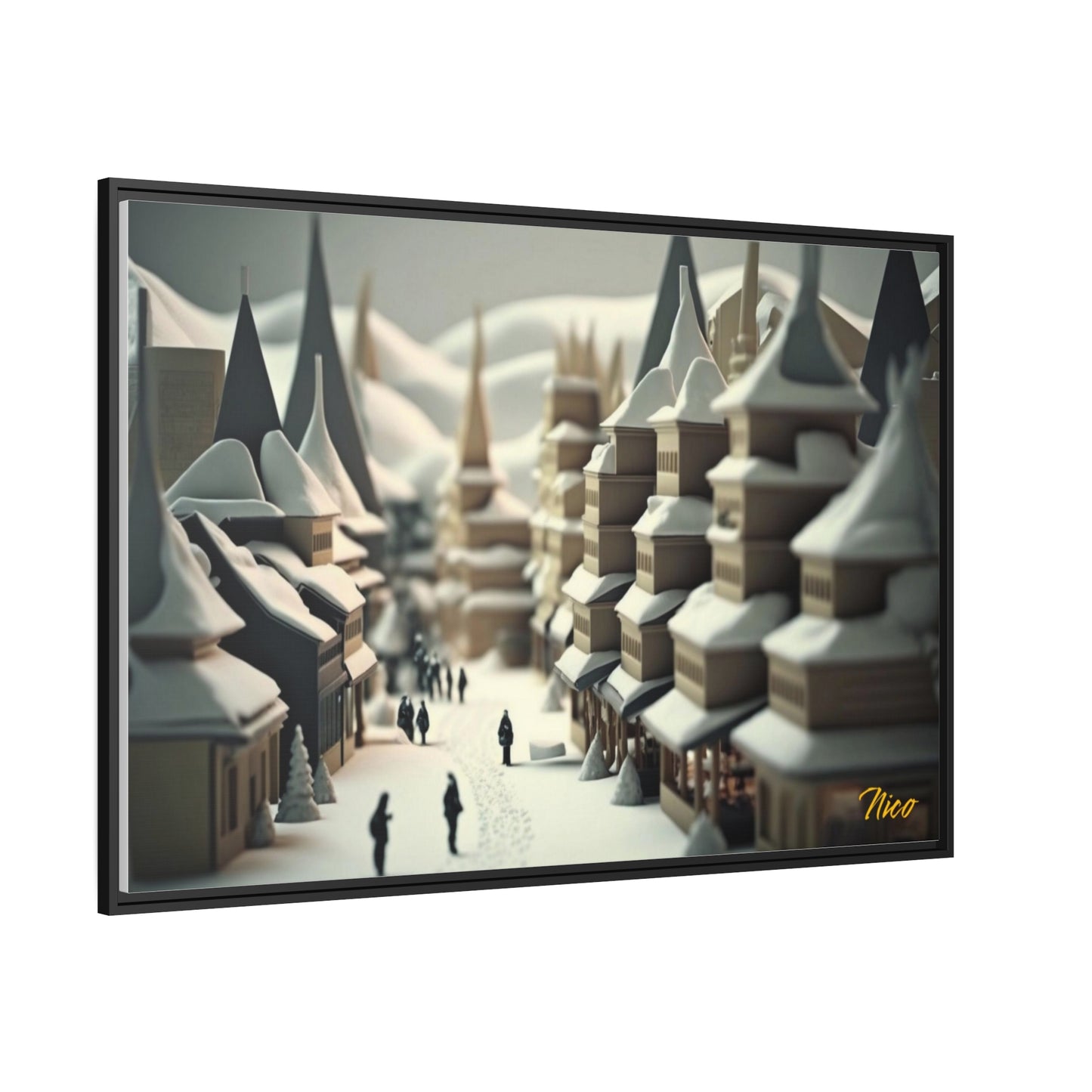 I Wish It Would Snow Series Print #1 - Extended Black Framed Canvas Print