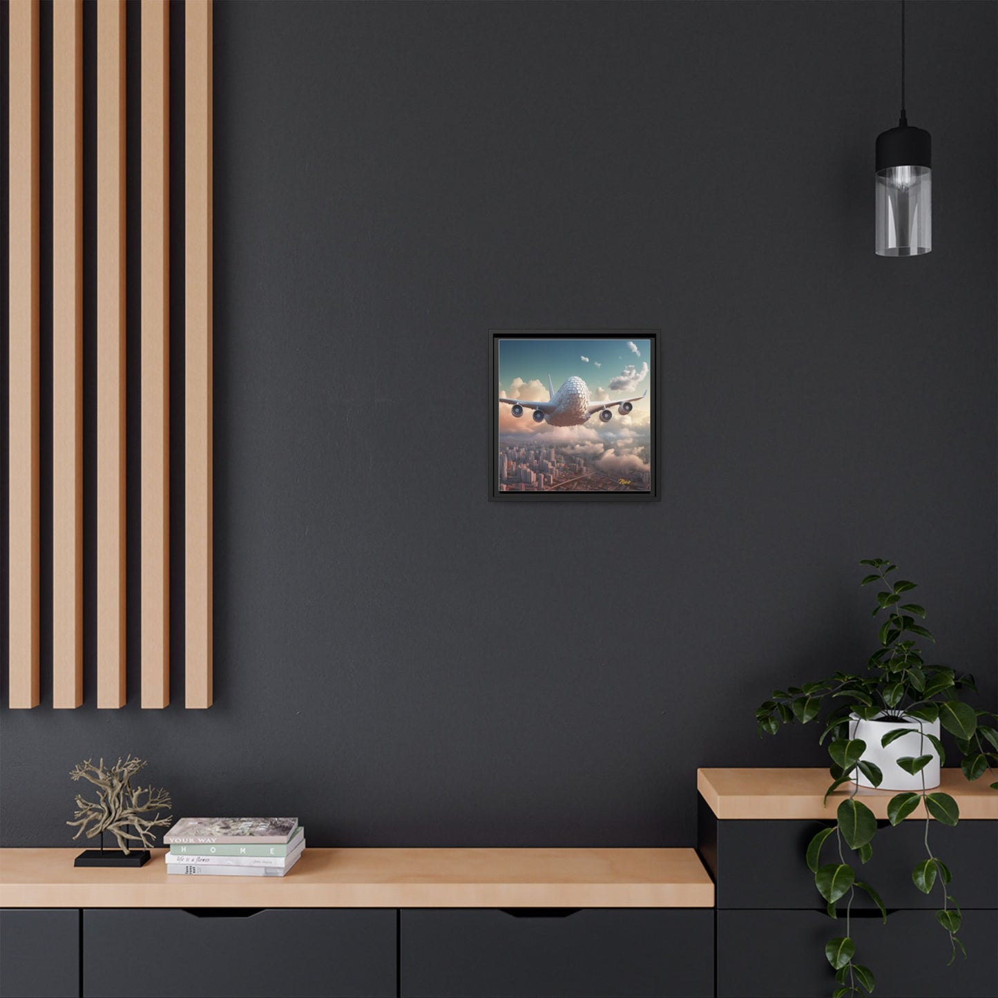 Frequent Flyer Miles Series Print #1 - Black Framed Canvas Print