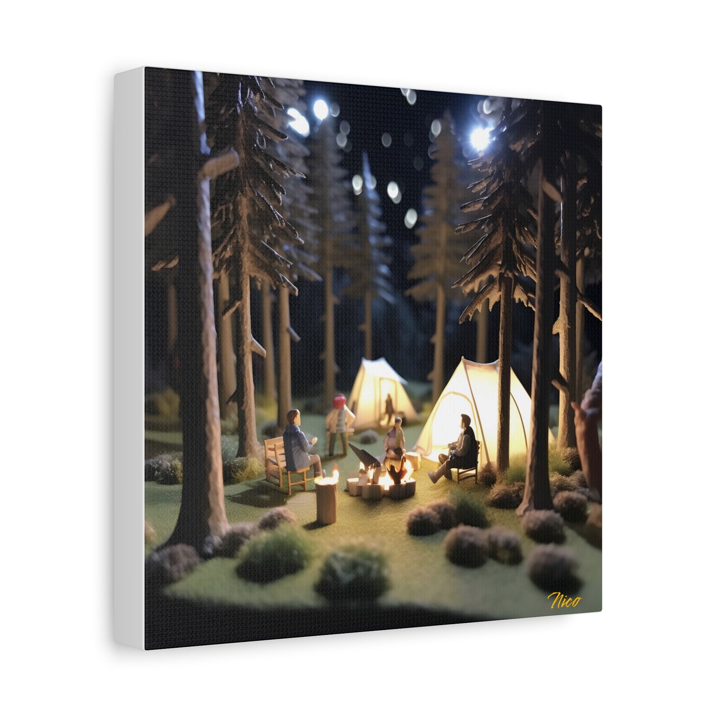 Under The Starry Skies Series Print #7 - Streched Matte Canvas Print, 1.25" Thick