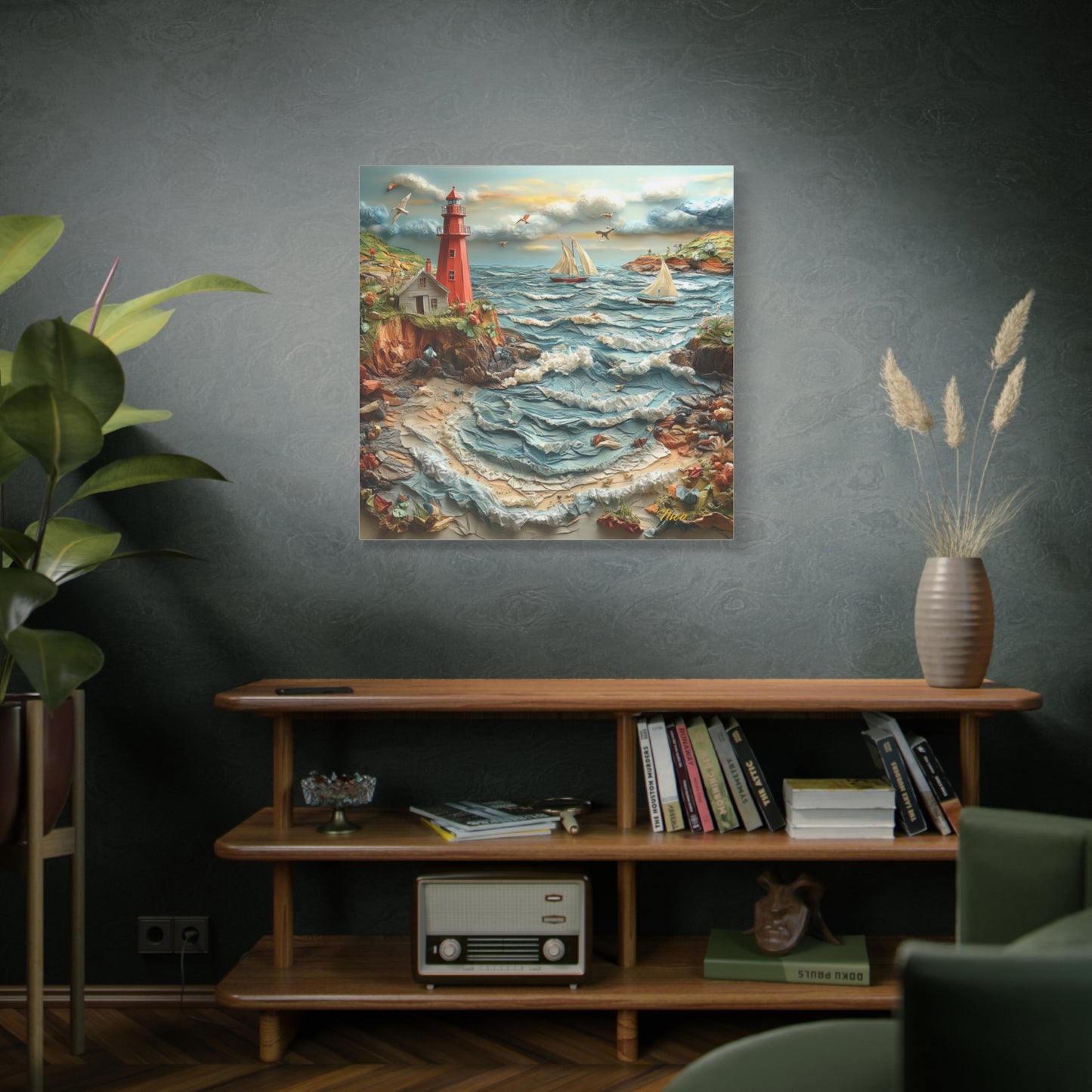 By The Seaside Series Print #2 - Streched Matte Canvas Print, 1.25" Thick