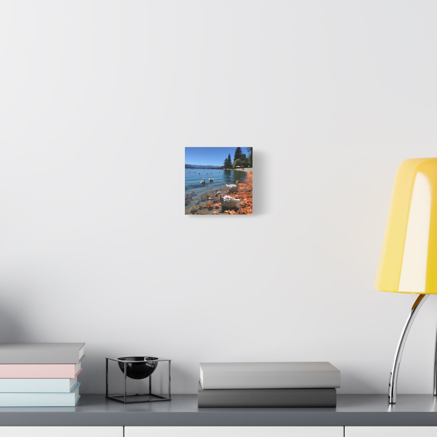 Atop The Mountain Lakeshore Series Print #2 - Streched Matte Canvas Print, 1.25" Thick