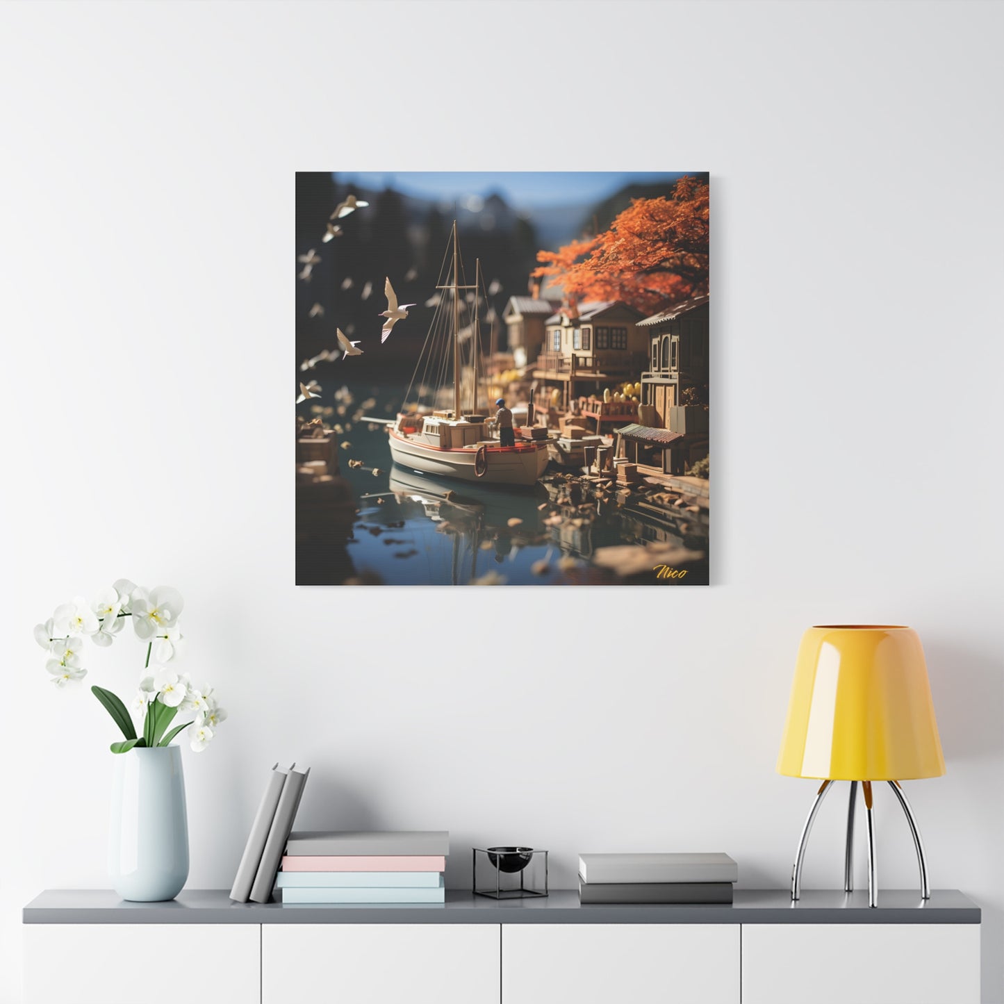 On The Docks By The Bay Series Print #1 - Streched Matte Canvas Print, 1.25" Thick