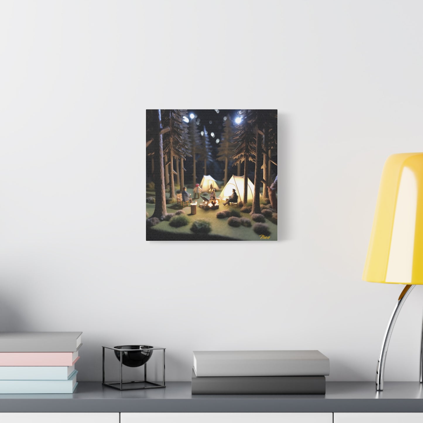 Under The Starry Skies Series Print #7 - Streched Matte Canvas Print, 1.25" Thick