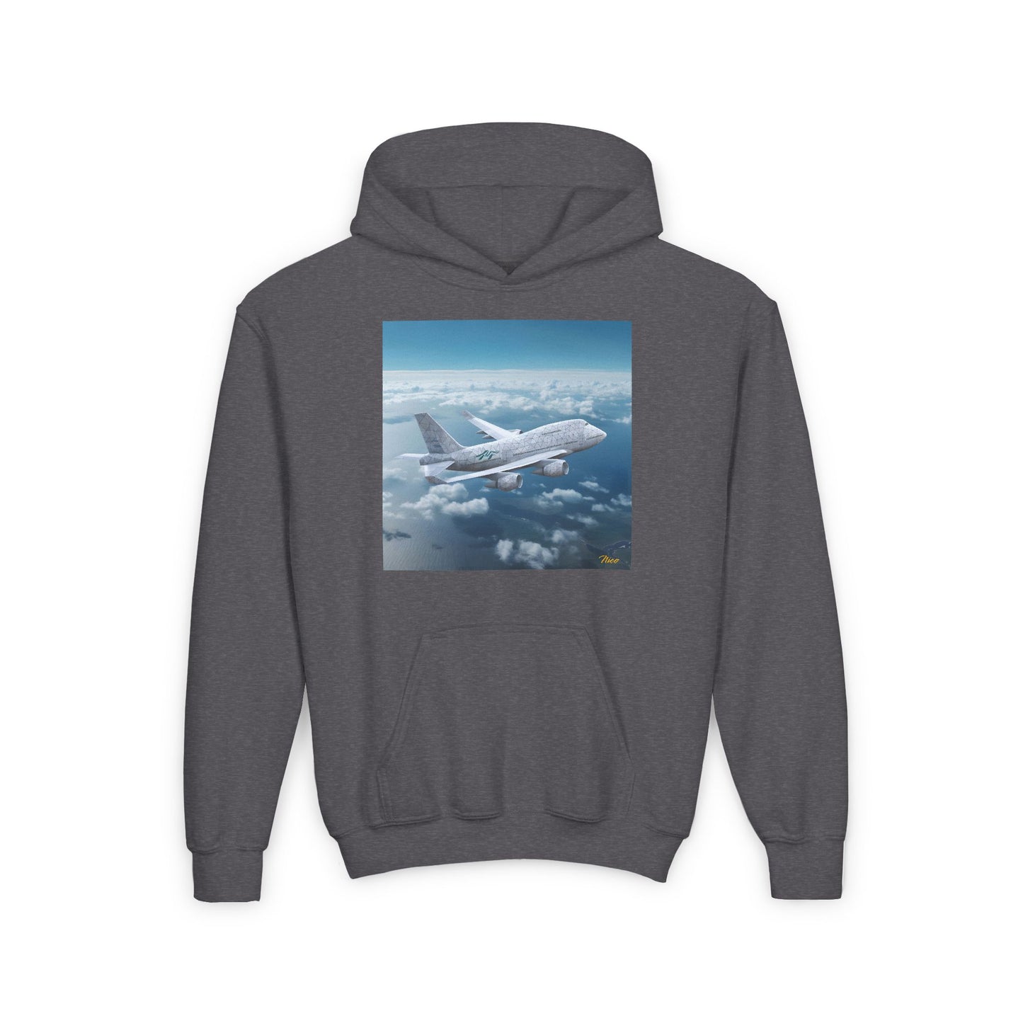 Frequent Flyer Miles Series Print #3 Youth Heavy Blend Hooded Sweatshirt