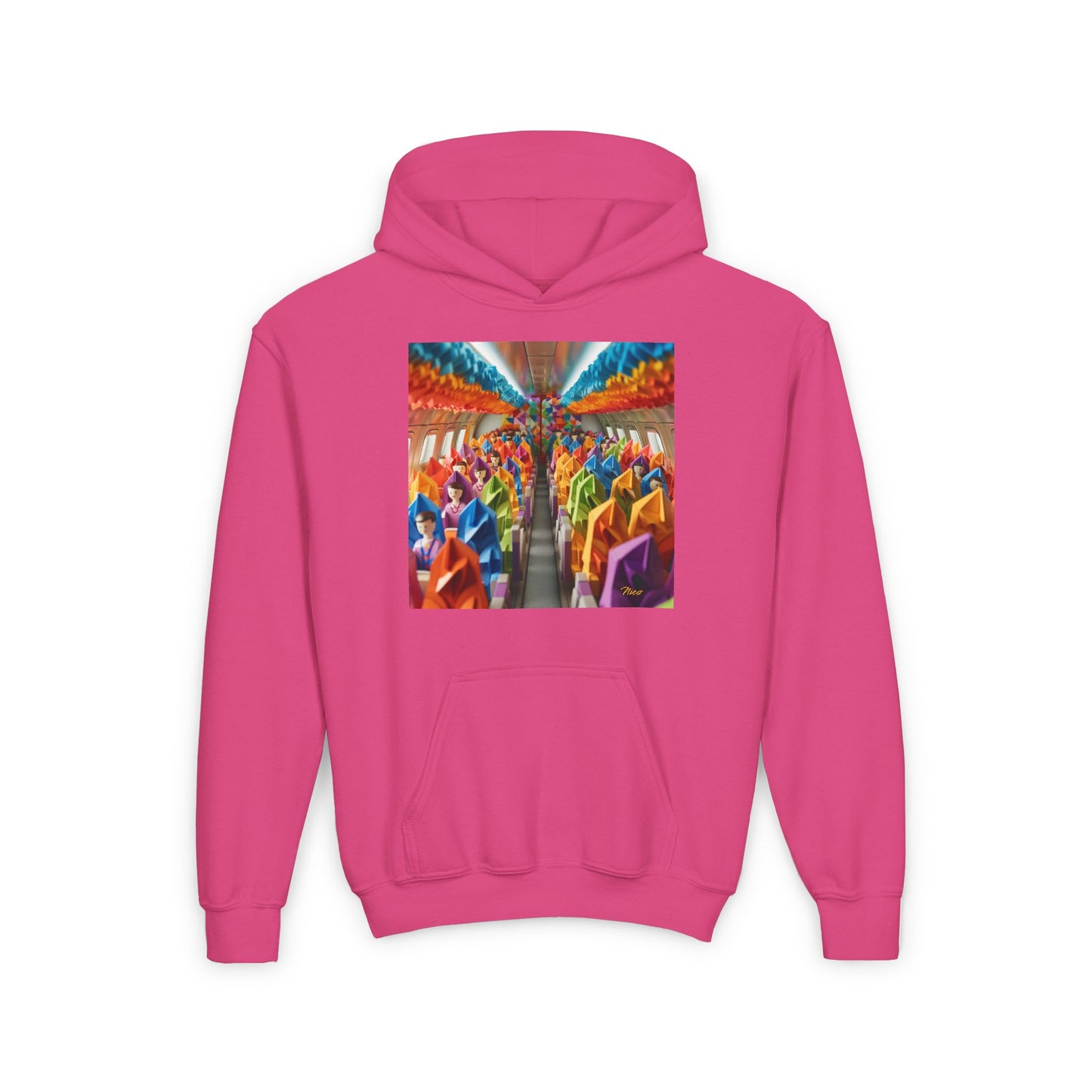 Frequent Flyer Miles Series Print #8 Youth Heavy Blend Hooded Sweatshirt