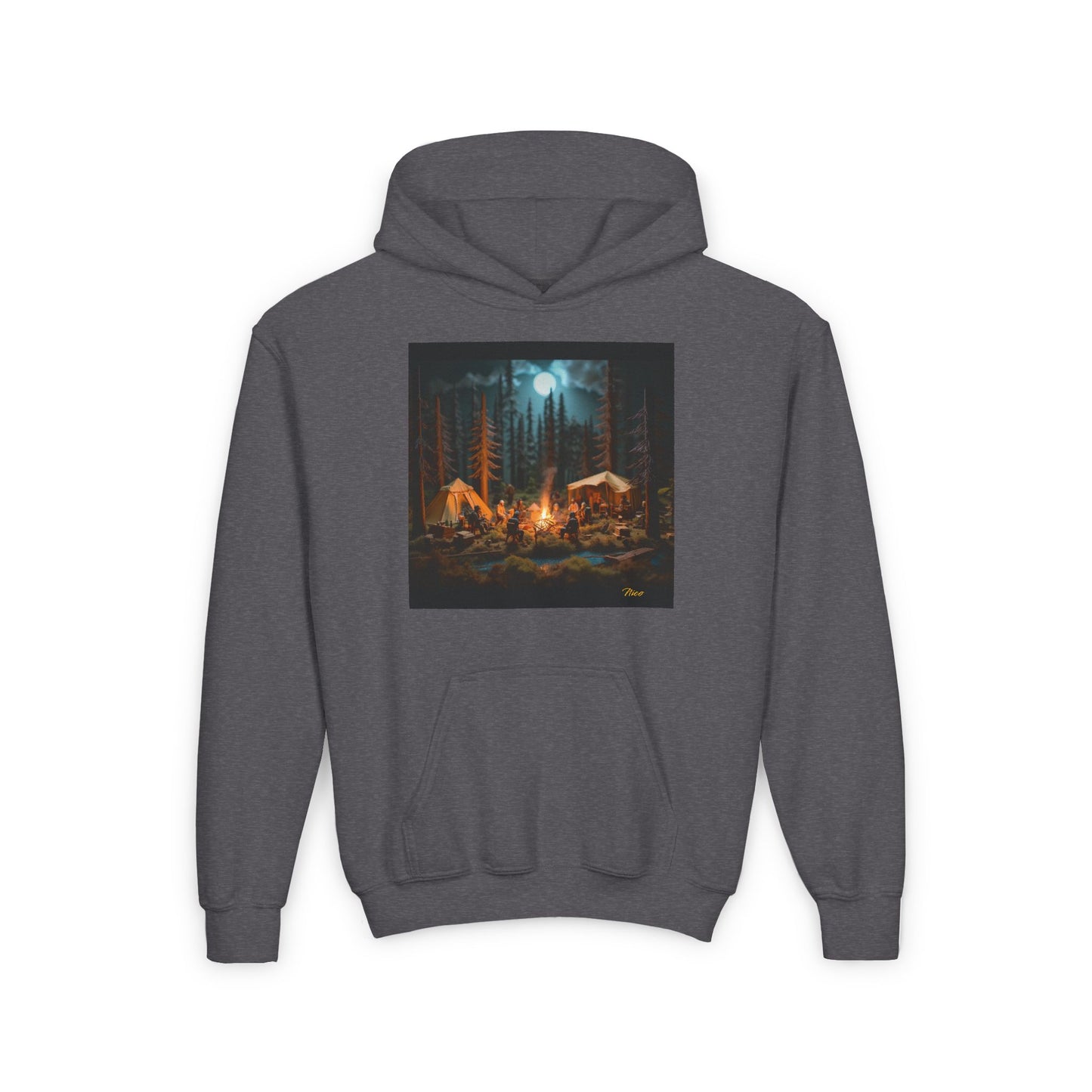 Under The Starry Skies Series Print #8 Youth Heavy Blend Hooded Sweatshirt