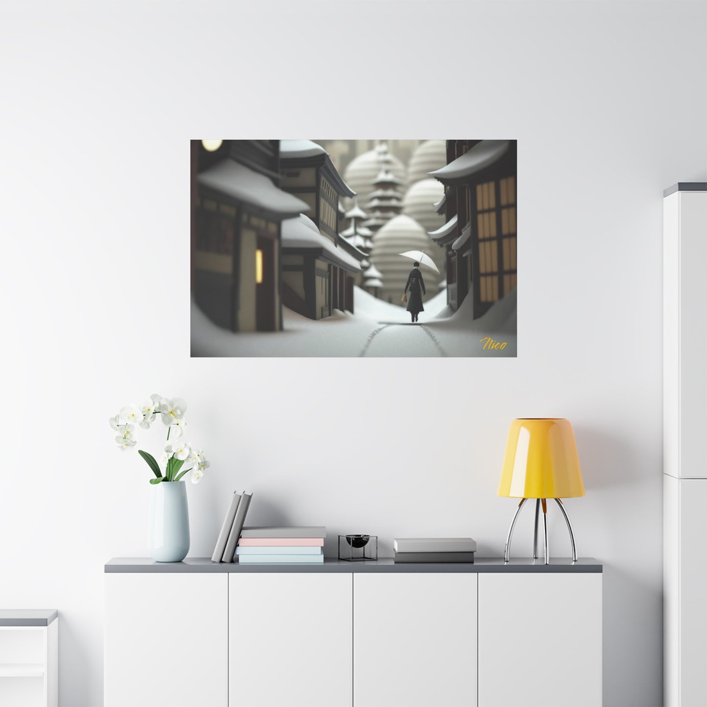 I Wish It Would Snow Series Print #4 - Streched Matte Extended Canvas Print, 1.25" Thick