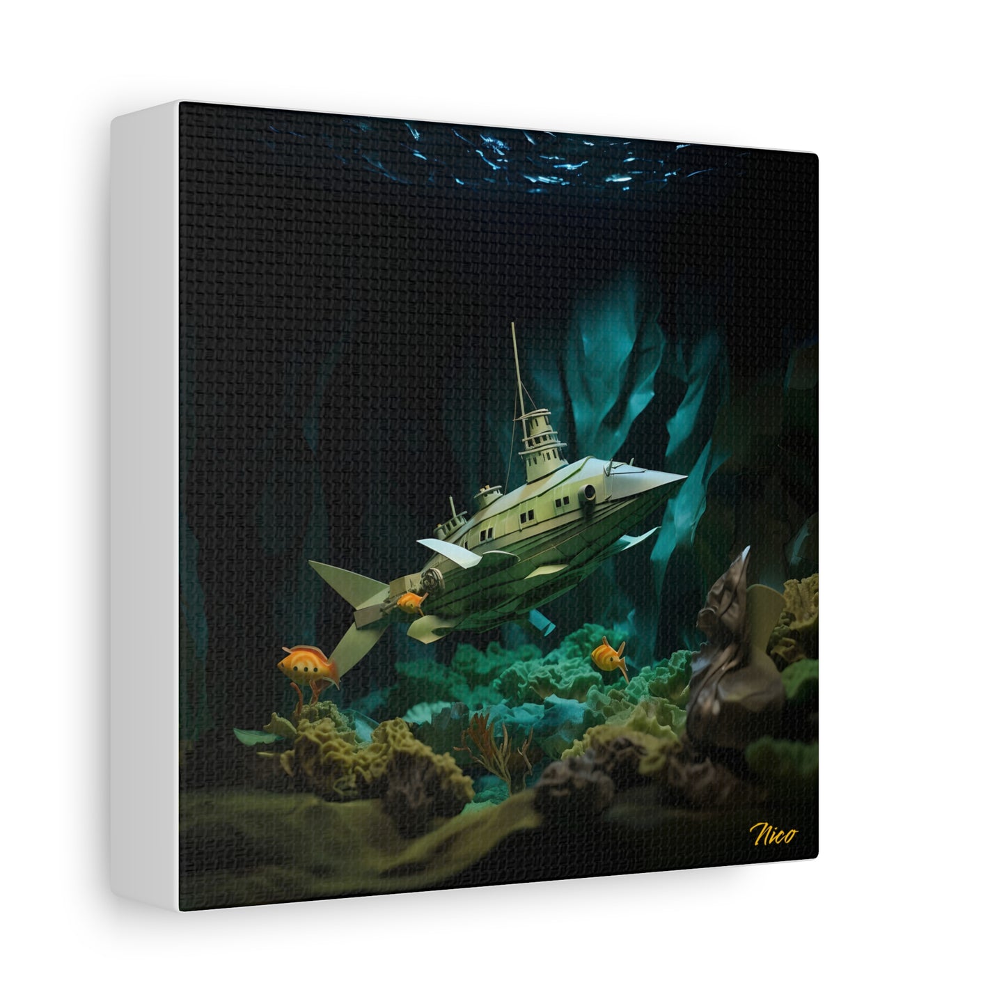 20,000 Leagues Under The Sea Series Print #8 - Streched Matte Canvas Print, 1.25" Thick