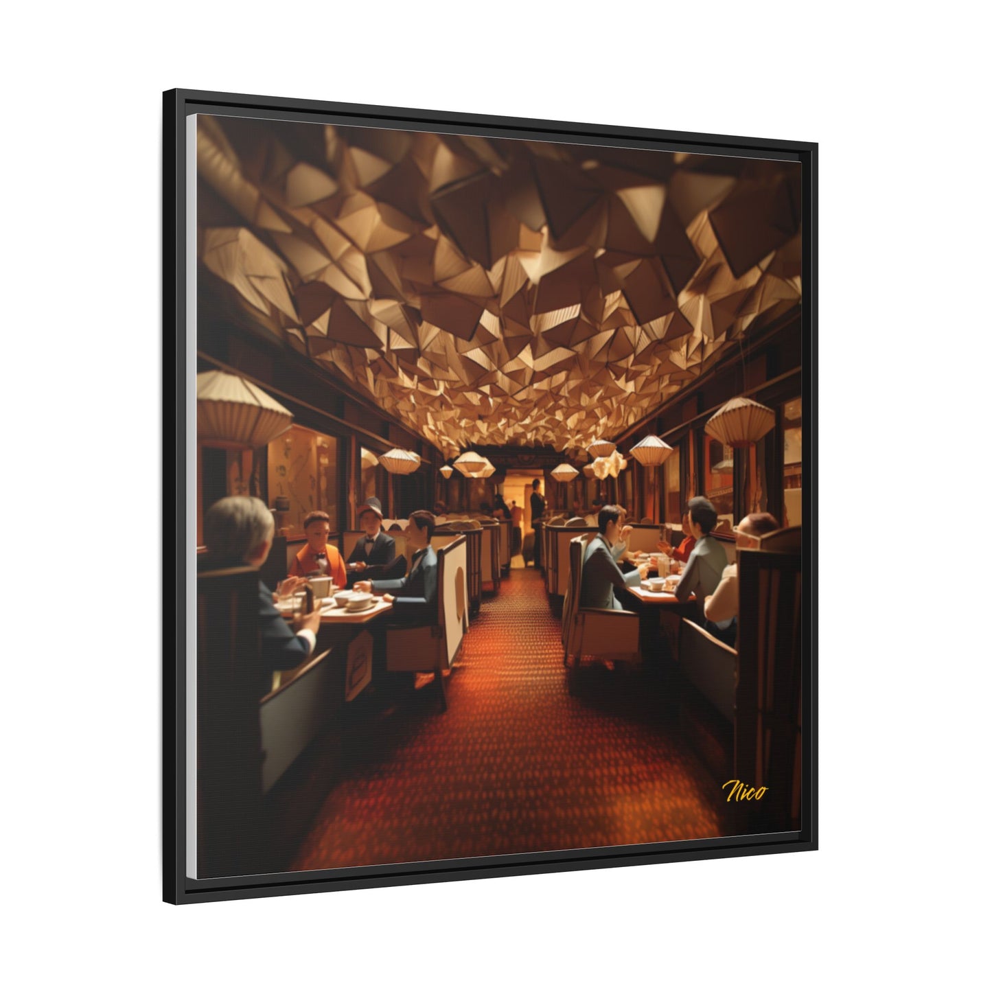 Orient Express Series Print #2 - Black Framed Canvas Print